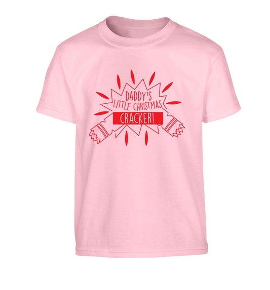 Daddy's little Christmas cracker Children's light pink Tshirt 12-13 Years