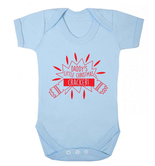 Daddy's little Christmas cracker Baby Vest pale blue 18-24 months