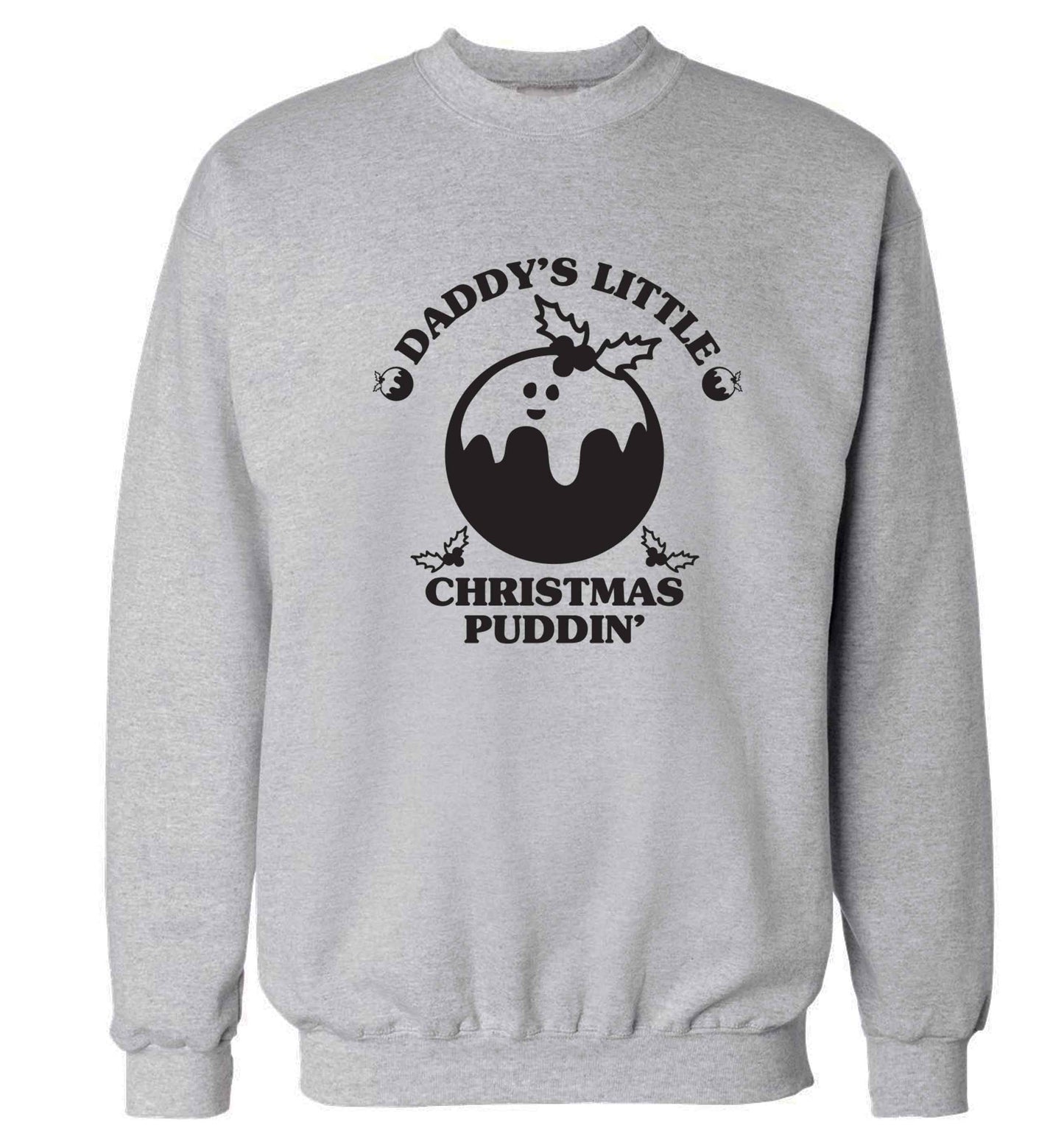 Daddy's little Christmas puddin' Adult's unisex grey Sweater 2XL