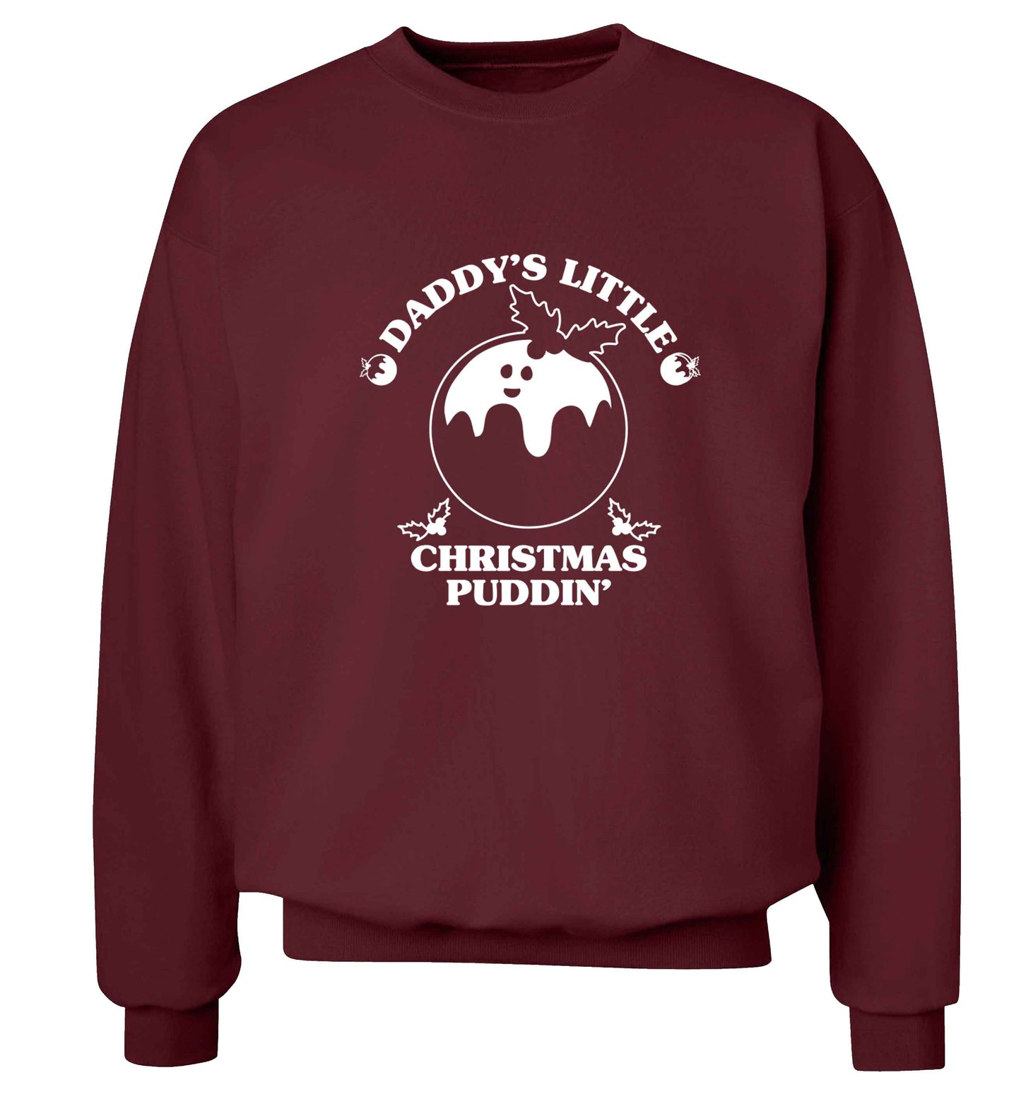 Daddy's little Christmas puddin' Adult's unisex maroon Sweater 2XL
