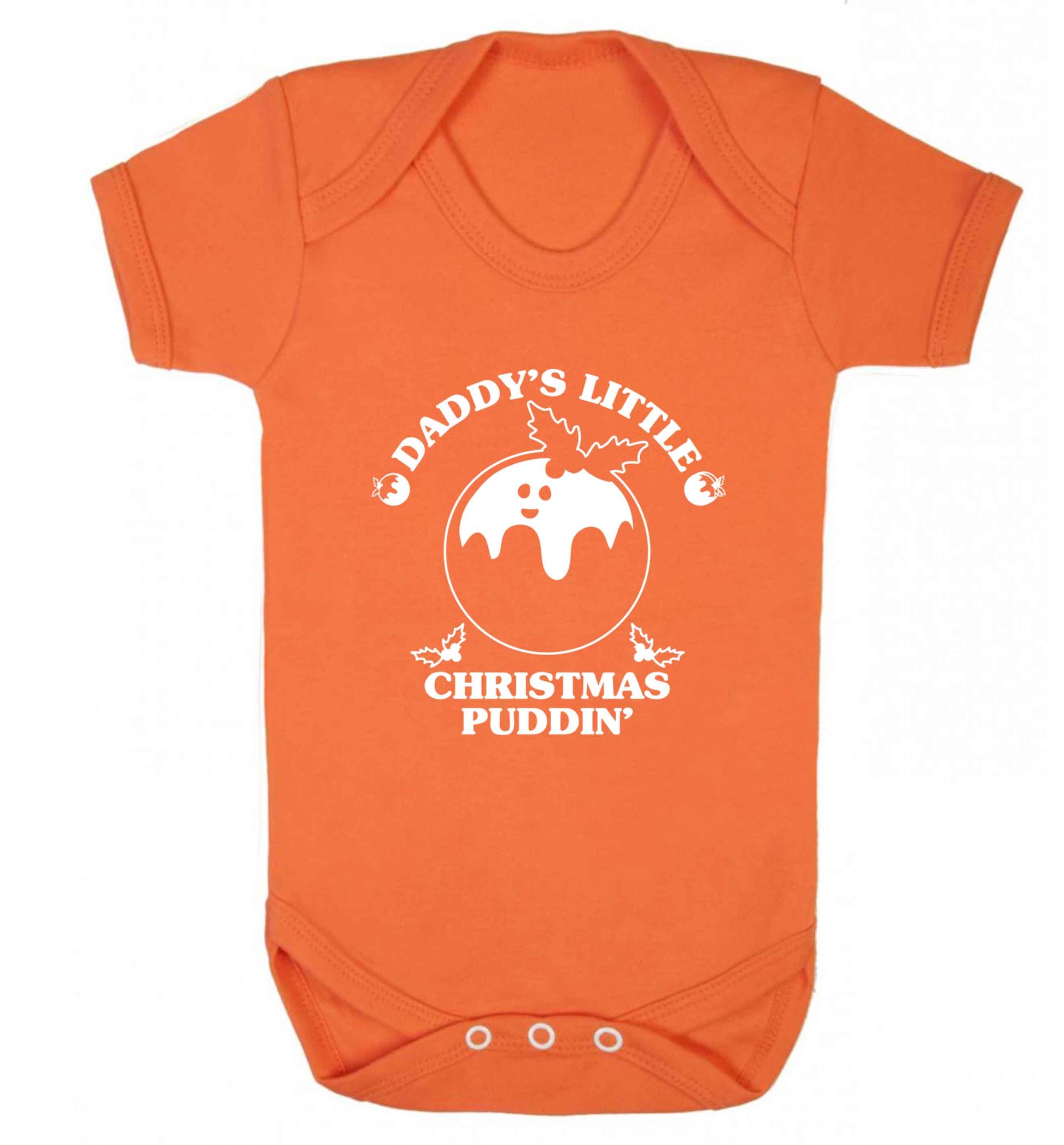 Daddy's little Christmas puddin' Baby Vest orange 18-24 months