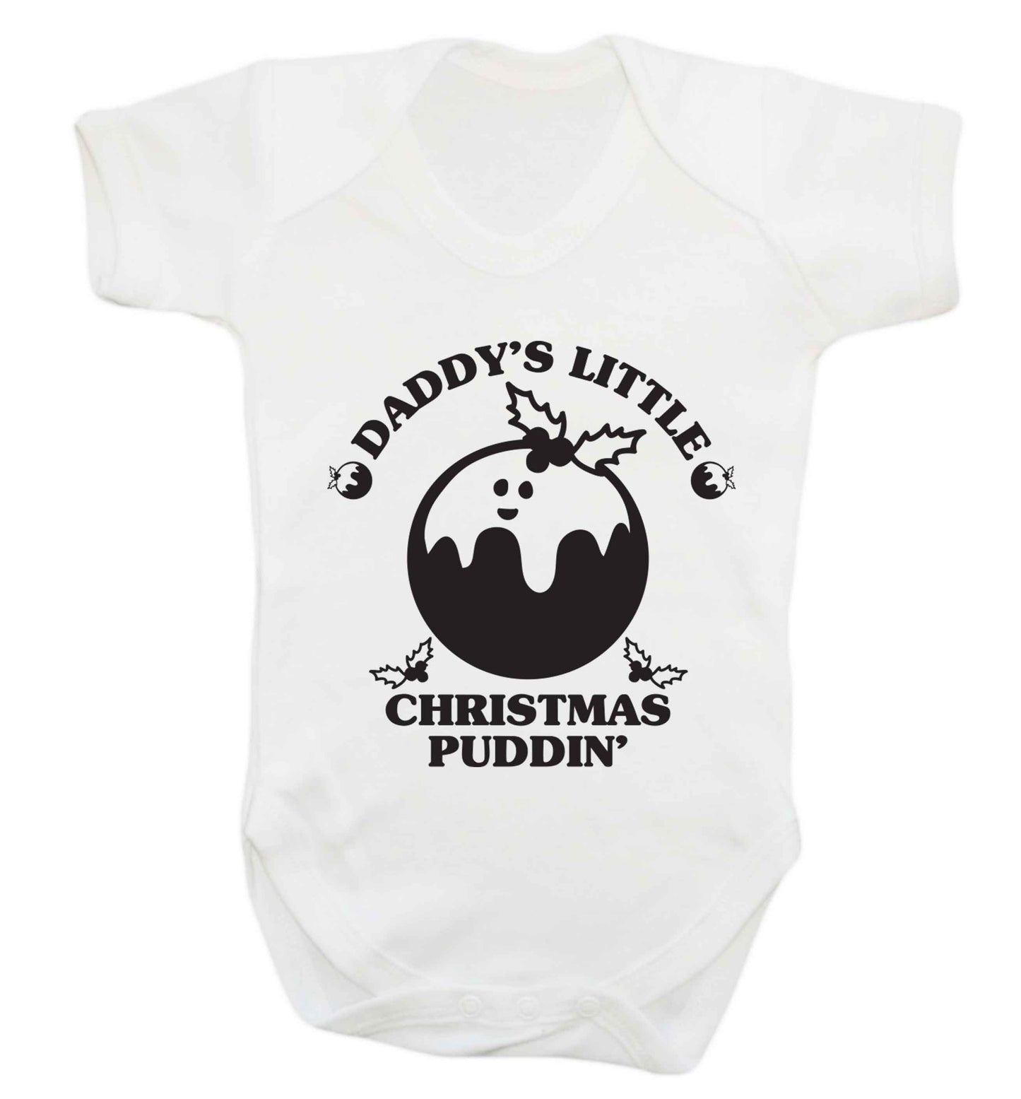 Daddy's little Christmas puddin' Baby Vest white 18-24 months