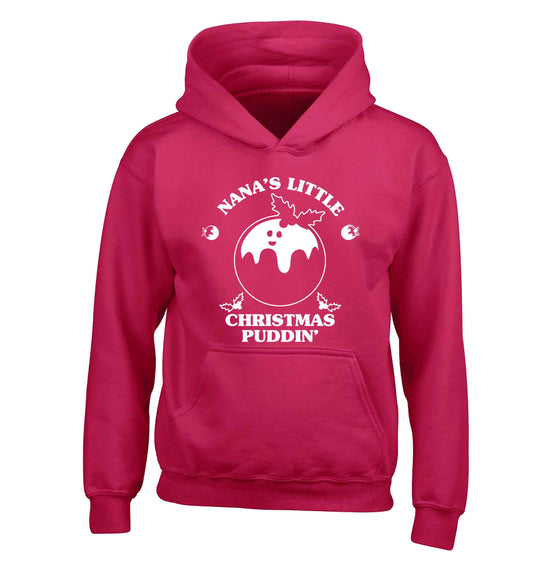 Nana's little Christmas puddin' children's pink hoodie 12-13 Years