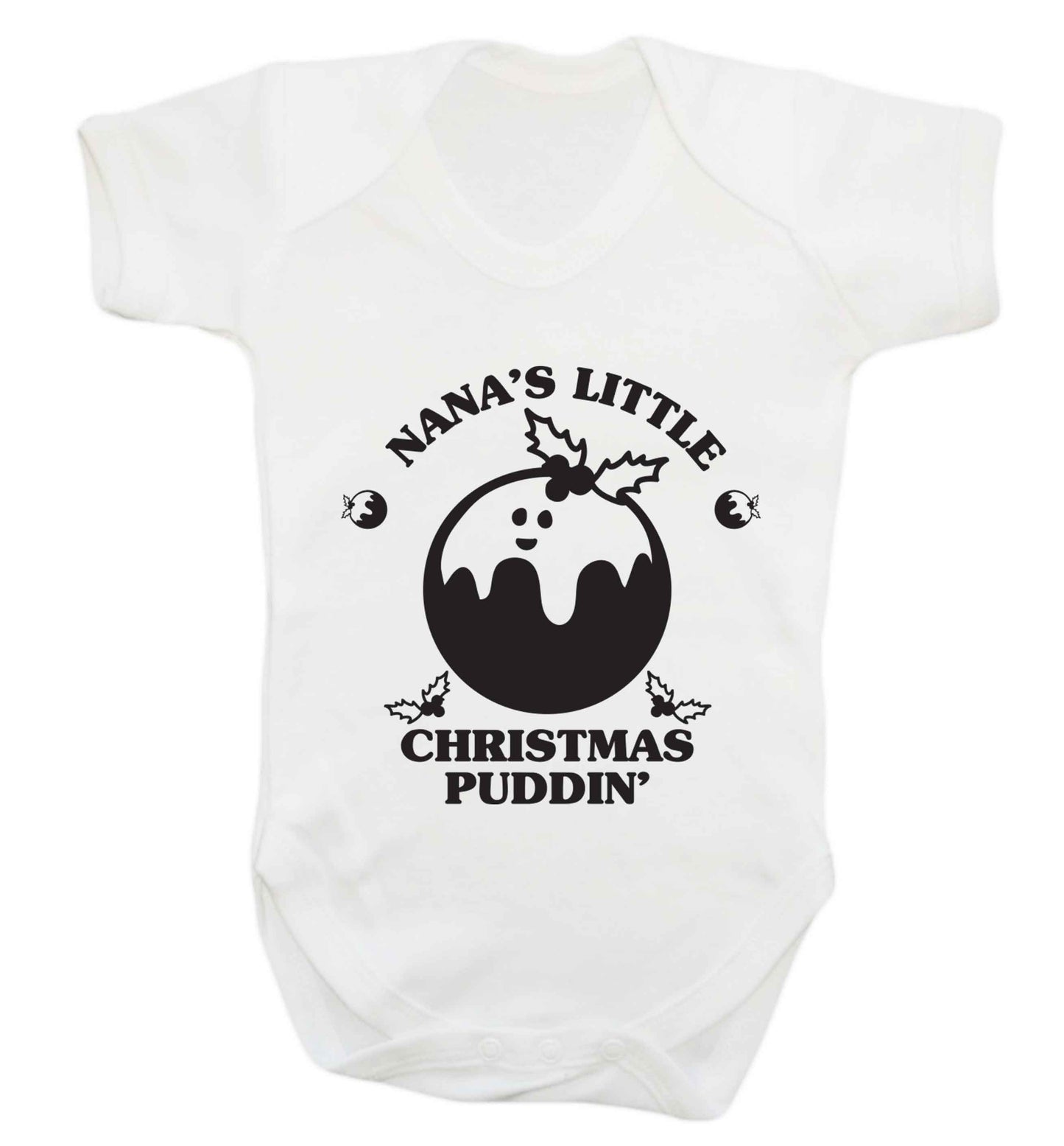 Nana's little Christmas puddin' Baby Vest white 18-24 months