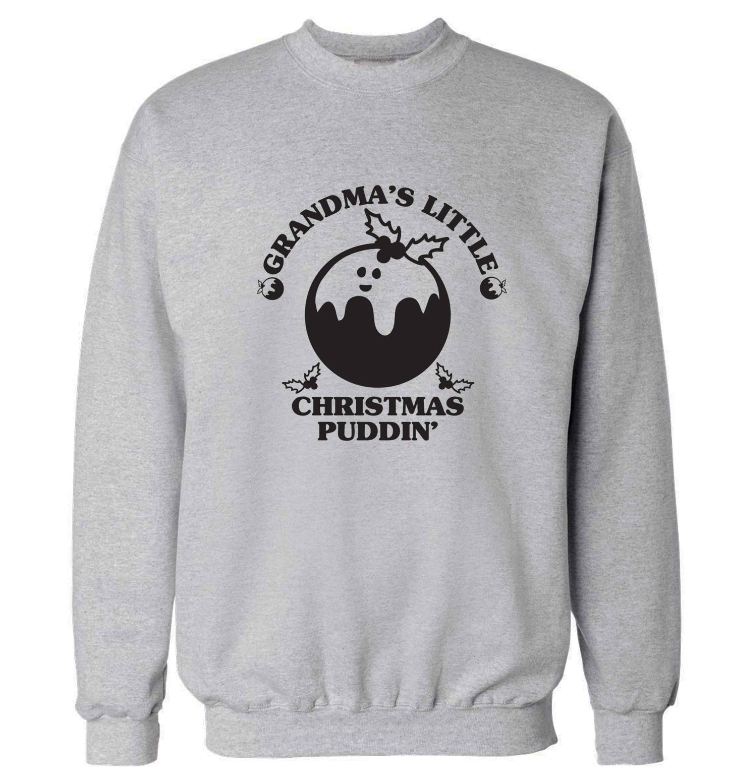 Grandma's little Christmas puddin' Adult's unisex grey Sweater 2XL