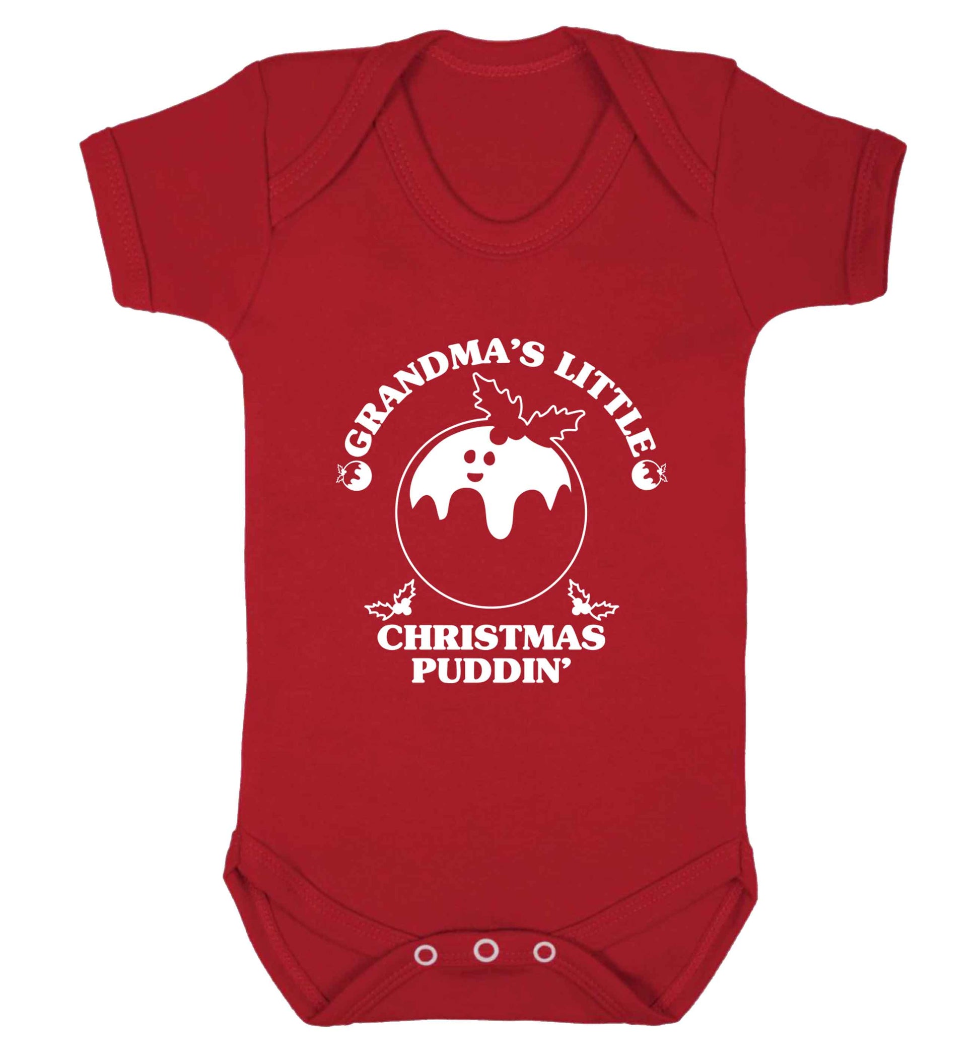 Grandma's little Christmas puddin' Baby Vest red 18-24 months