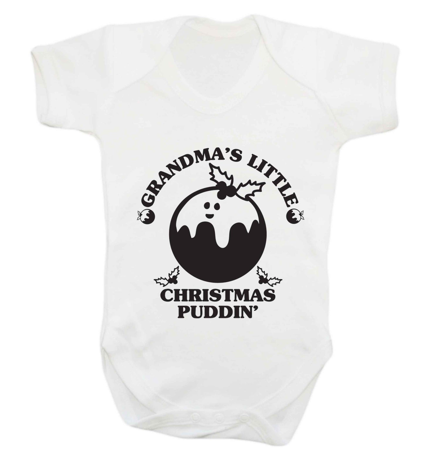Grandma's little Christmas puddin' Baby Vest white 18-24 months