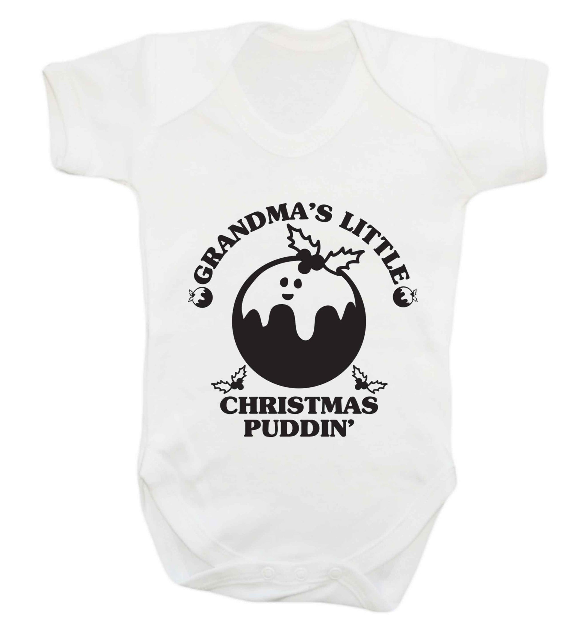 Grandma's little Christmas puddin' Baby Vest white 18-24 months