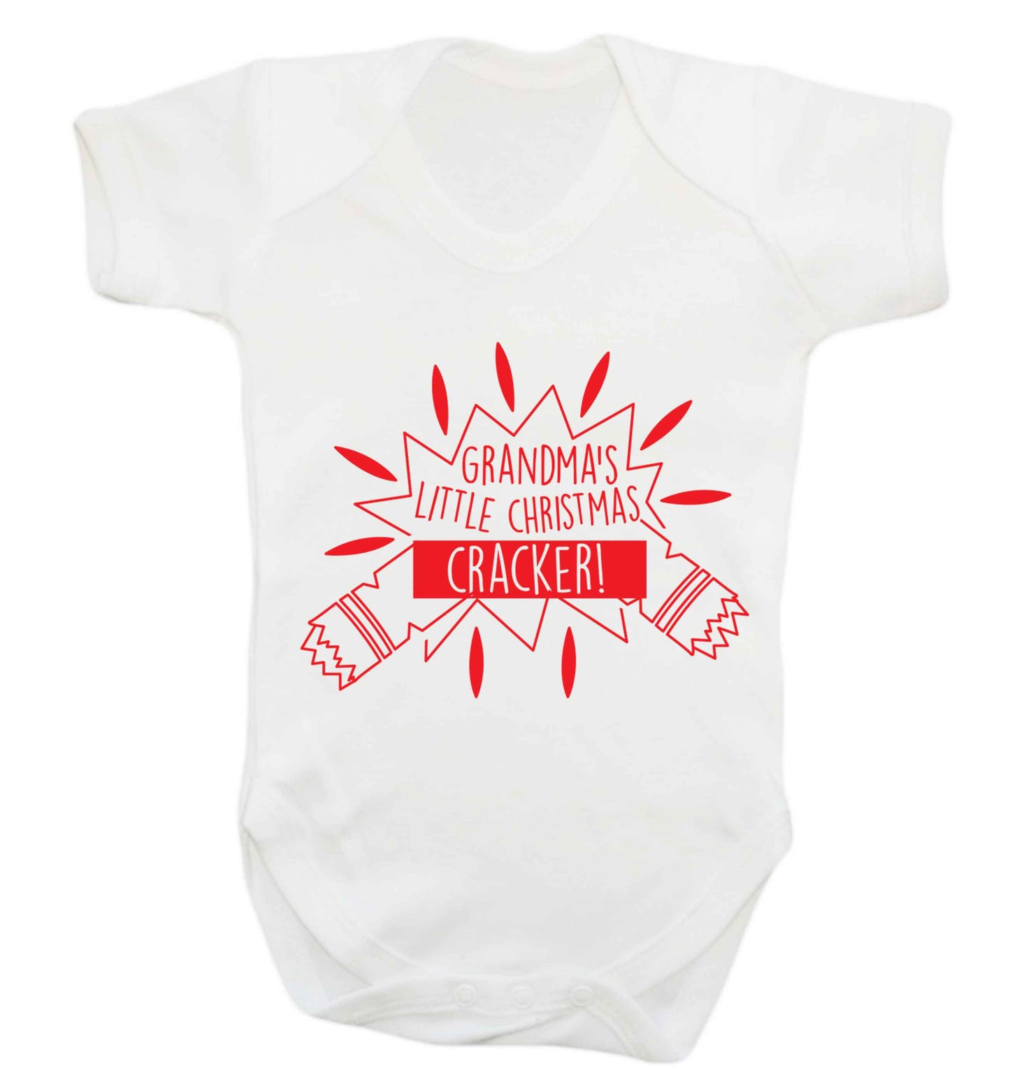 Grandma's little Christmas cracker Baby Vest white 18-24 months