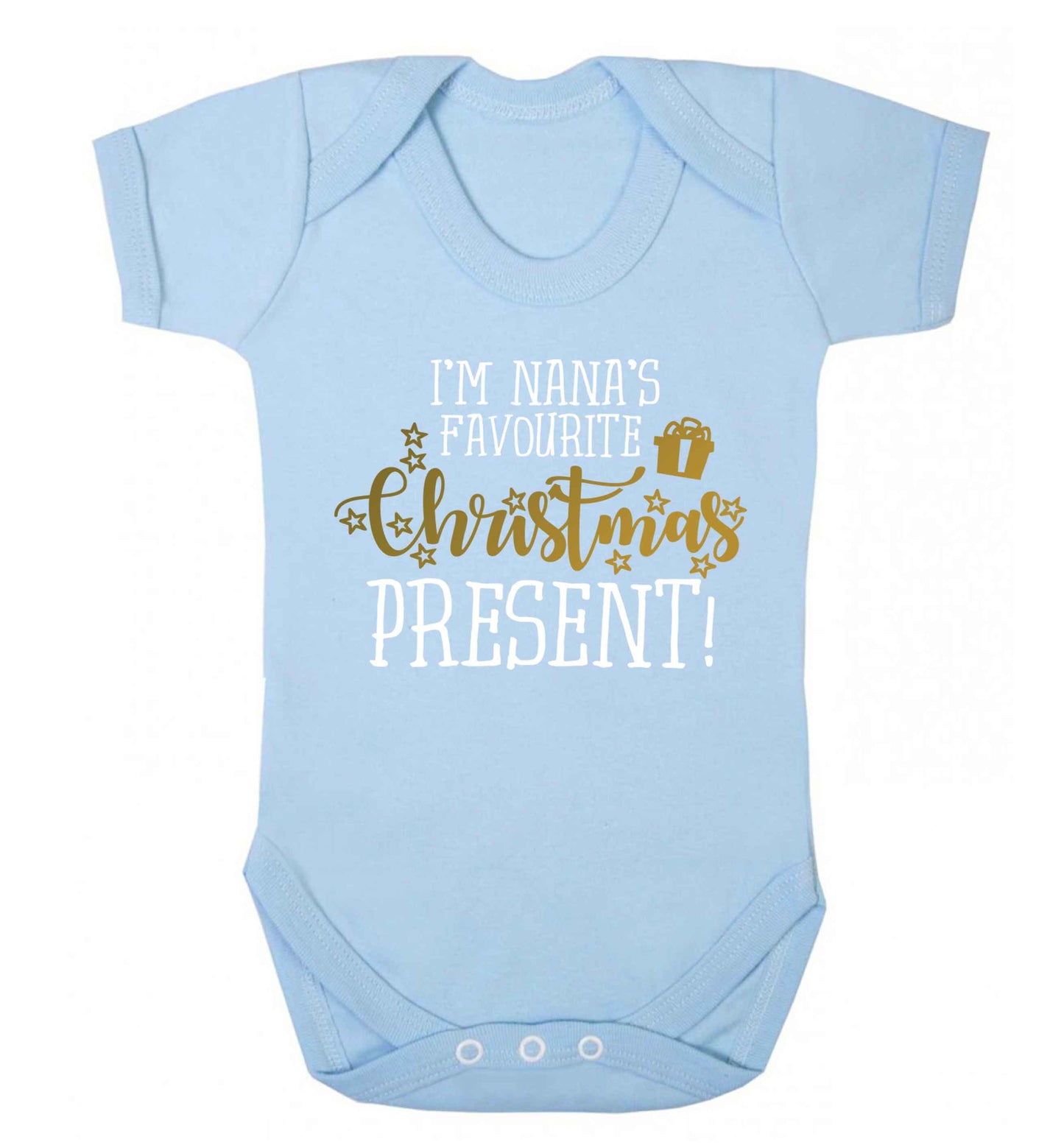 Nana's favourite Christmas present Baby Vest pale blue 18-24 months