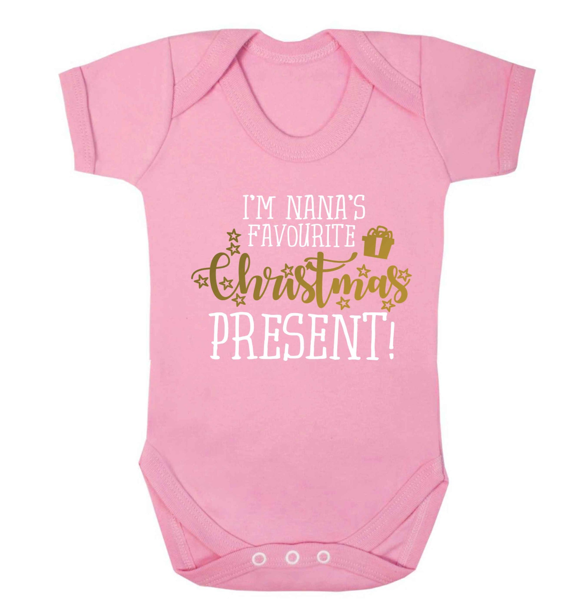 Nana's favourite Christmas present Baby Vest pale pink 18-24 months