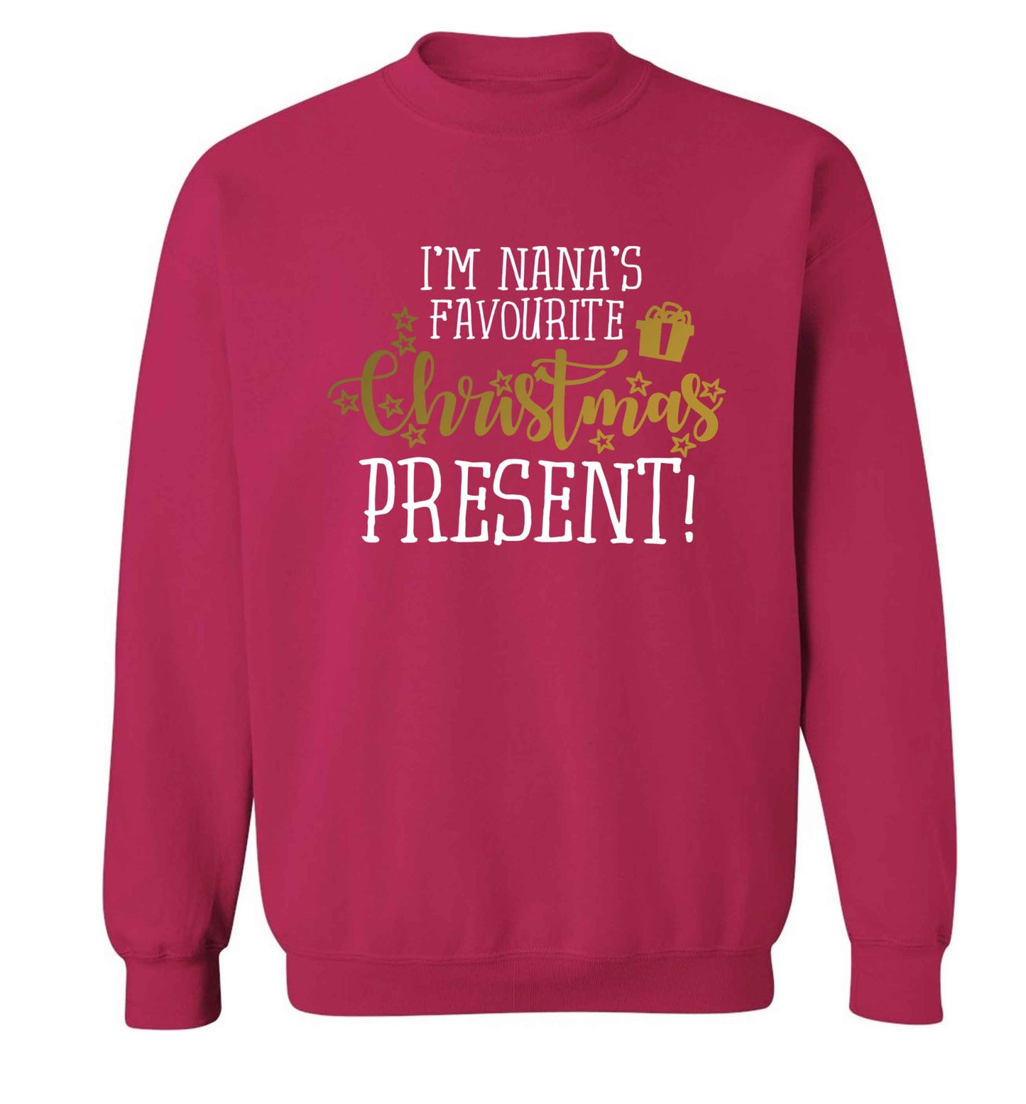 Nana's favourite Christmas present Adult's unisex pink Sweater 2XL