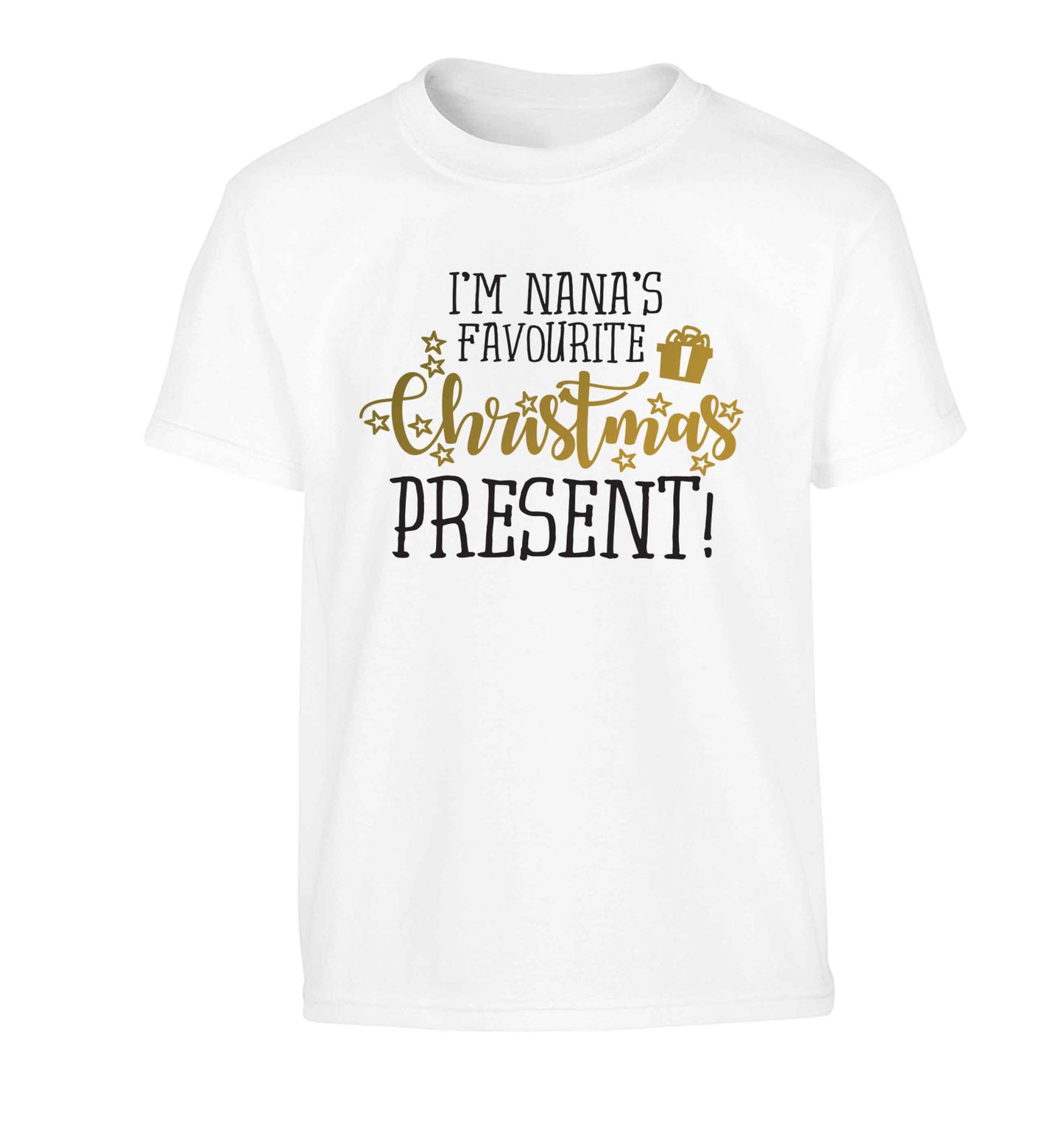 Nana's favourite Christmas present Children's white Tshirt 12-13 Years