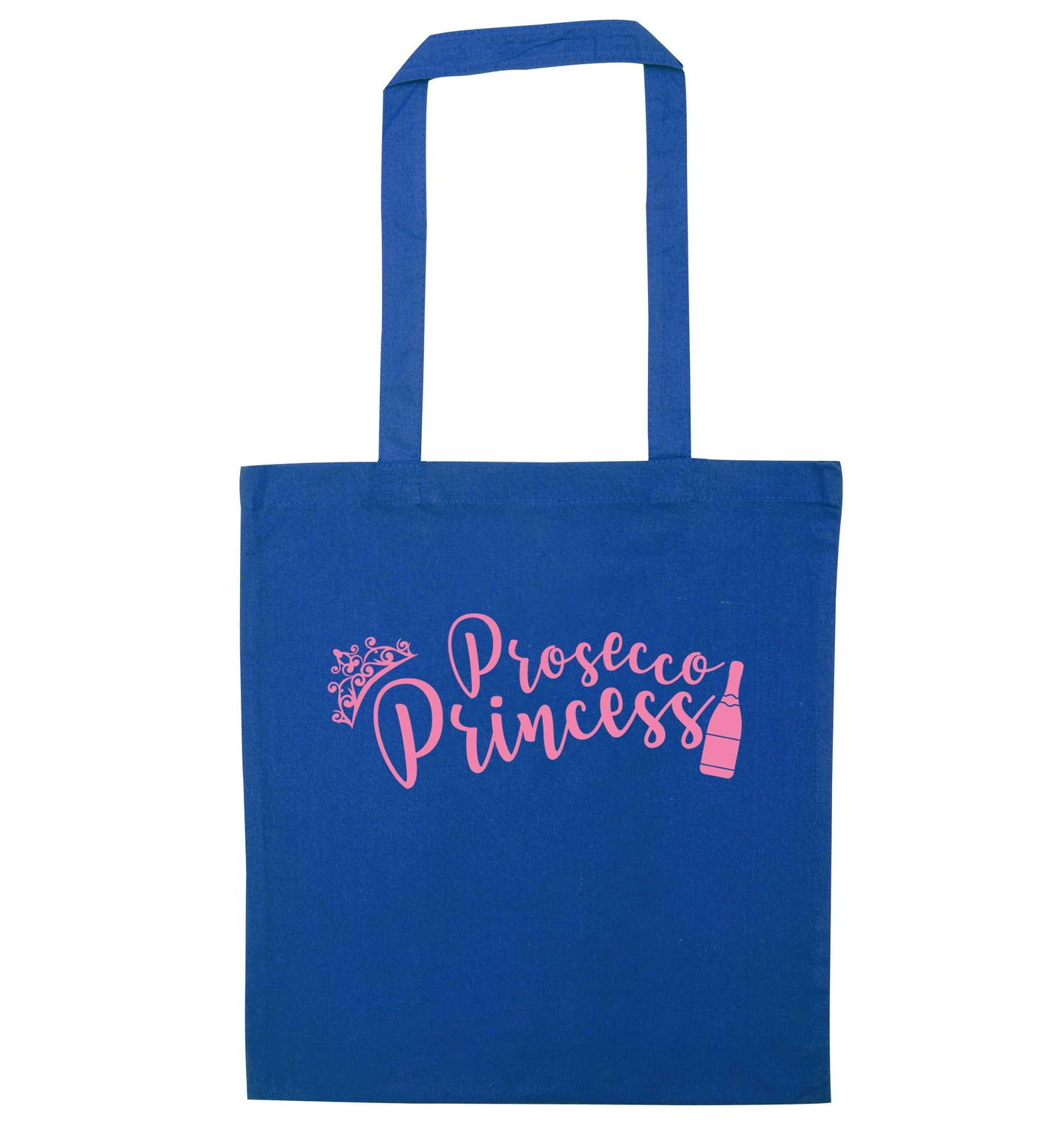 Prosecco princess blue tote bag