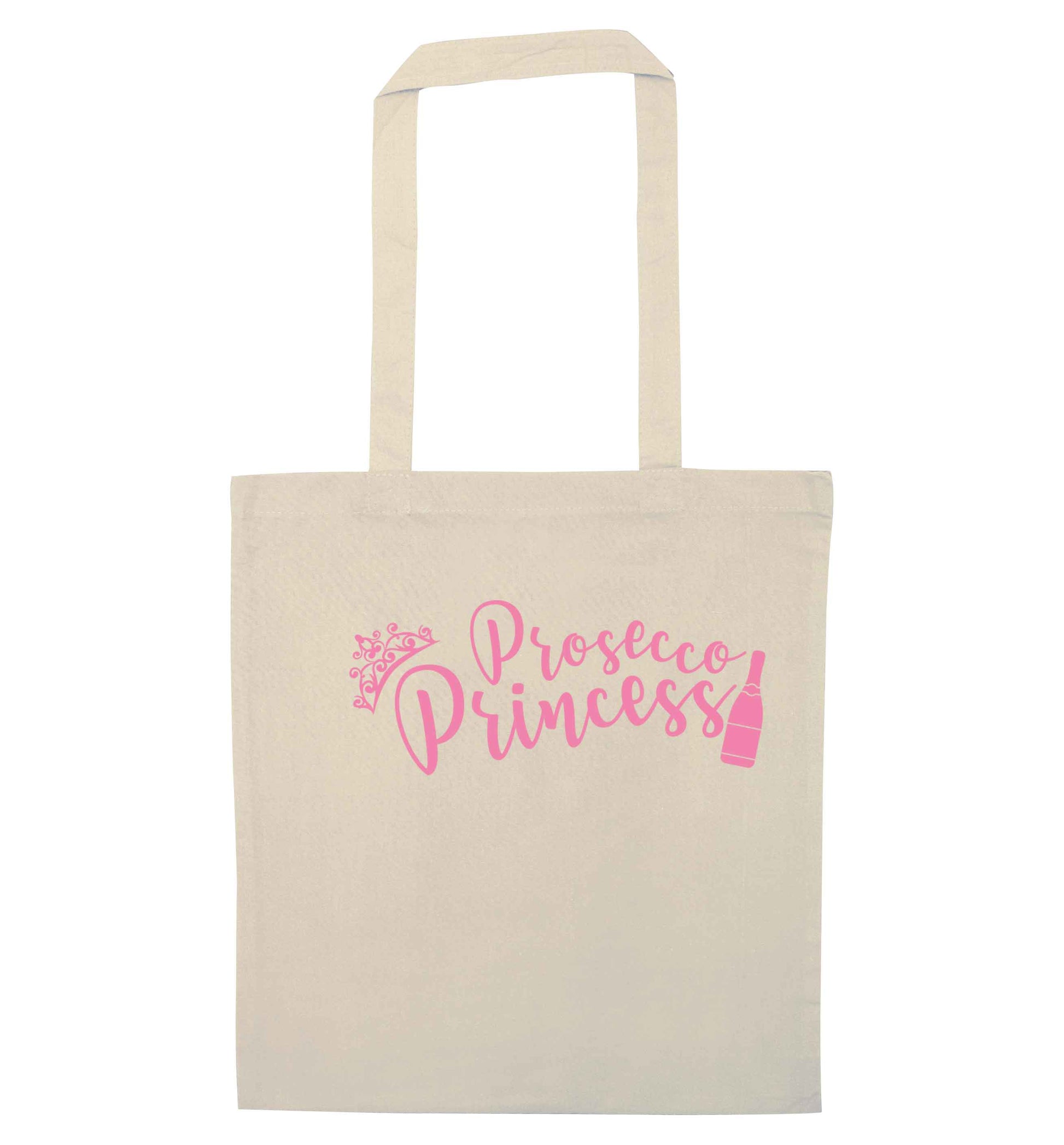 Prosecco princess natural tote bag