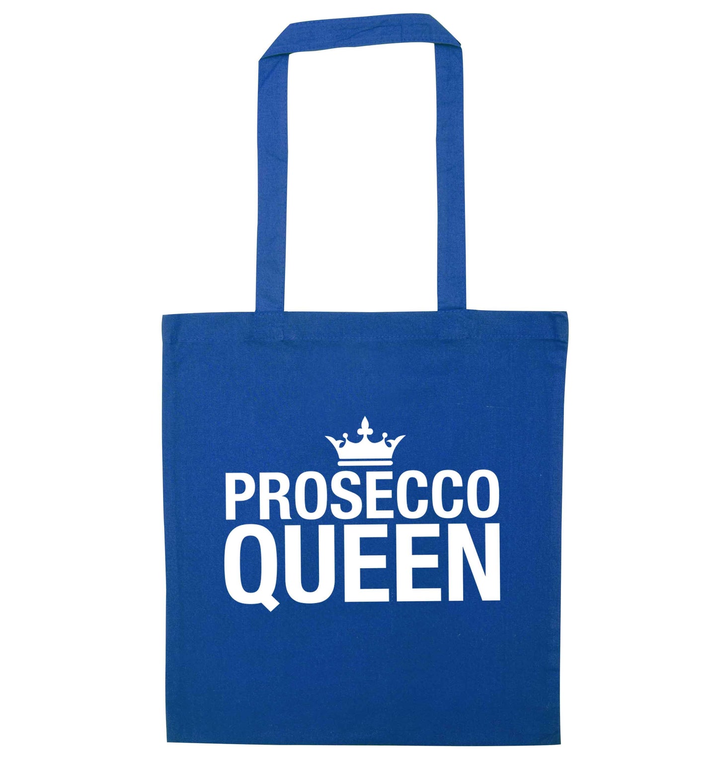Prosecco queen blue tote bag