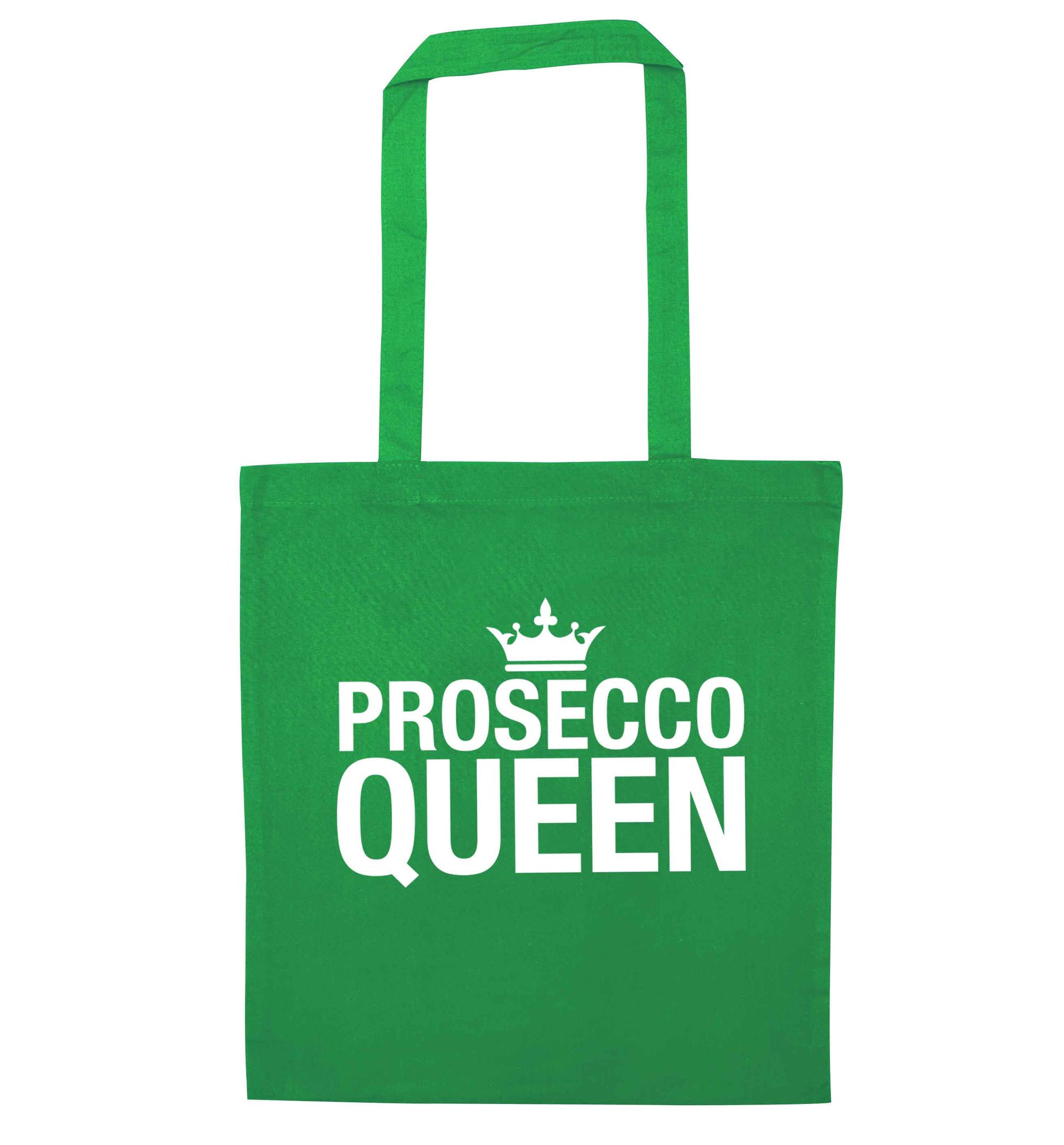 Prosecco queen green tote bag