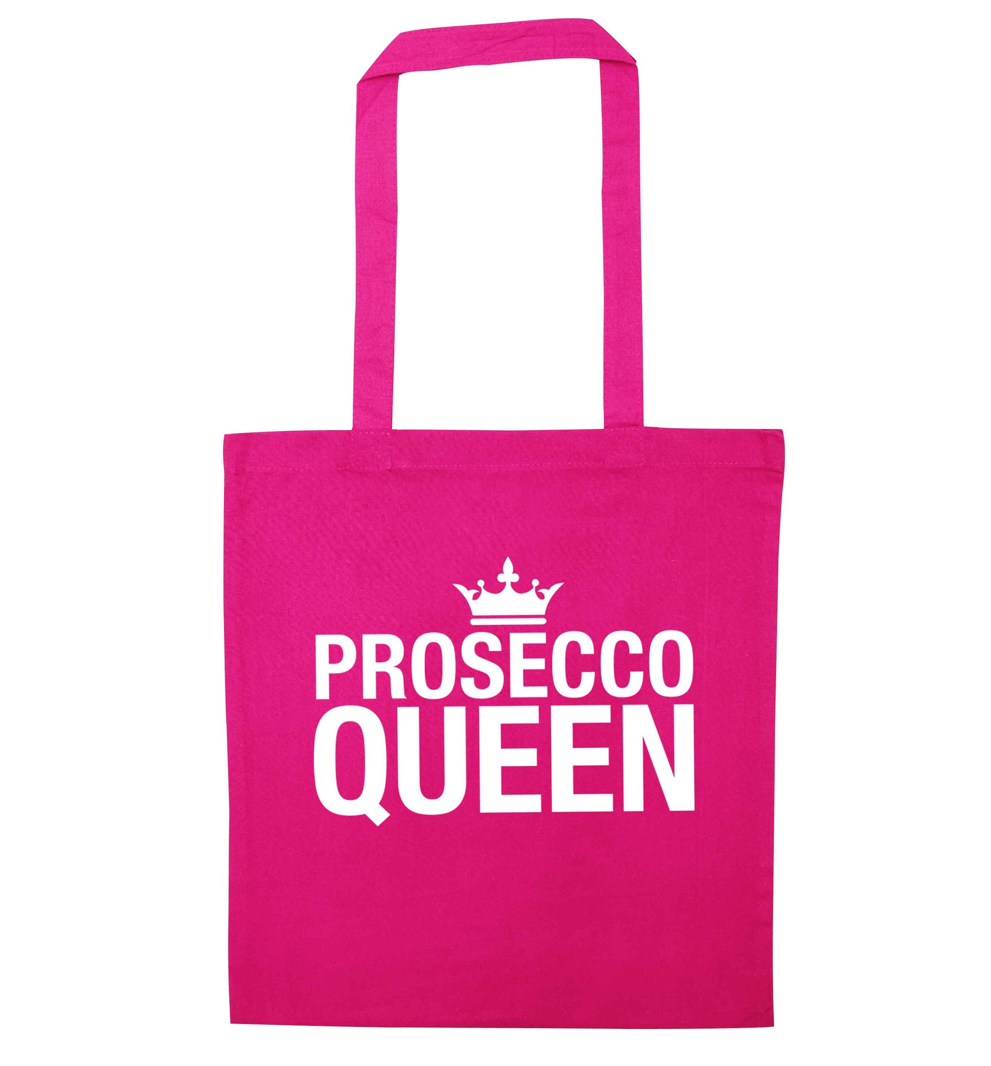 Prosecco queen pink tote bag