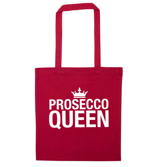 Prosecco queen red tote bag