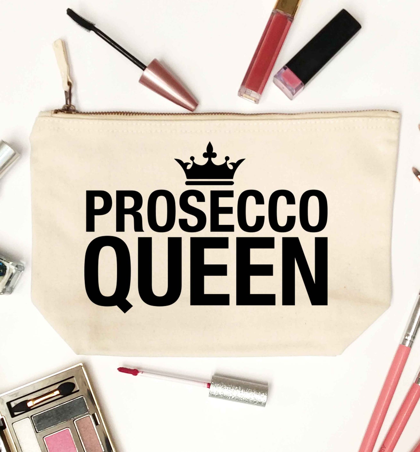 Prosecco queen natural makeup bag