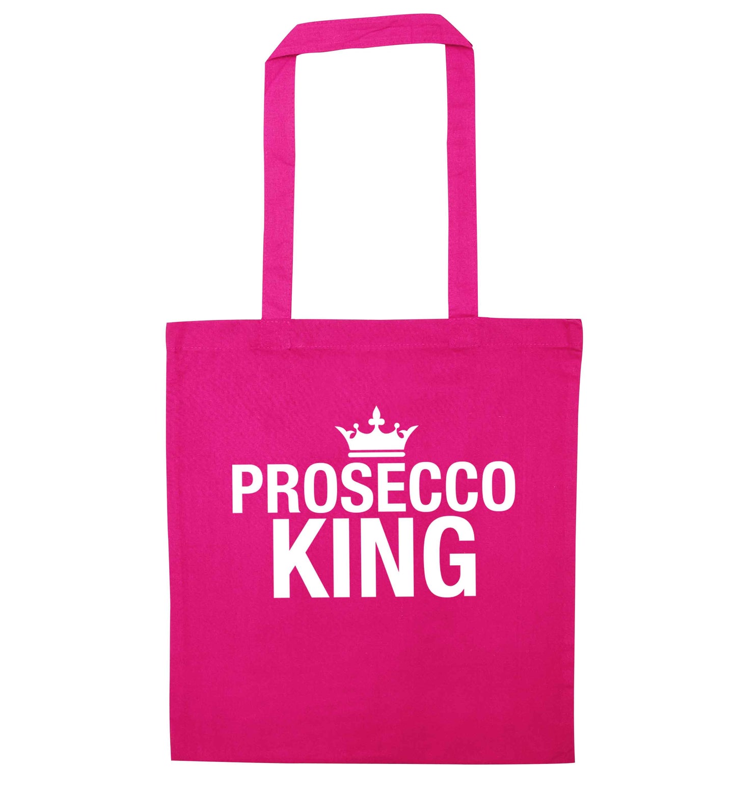 Prosecco king pink tote bag