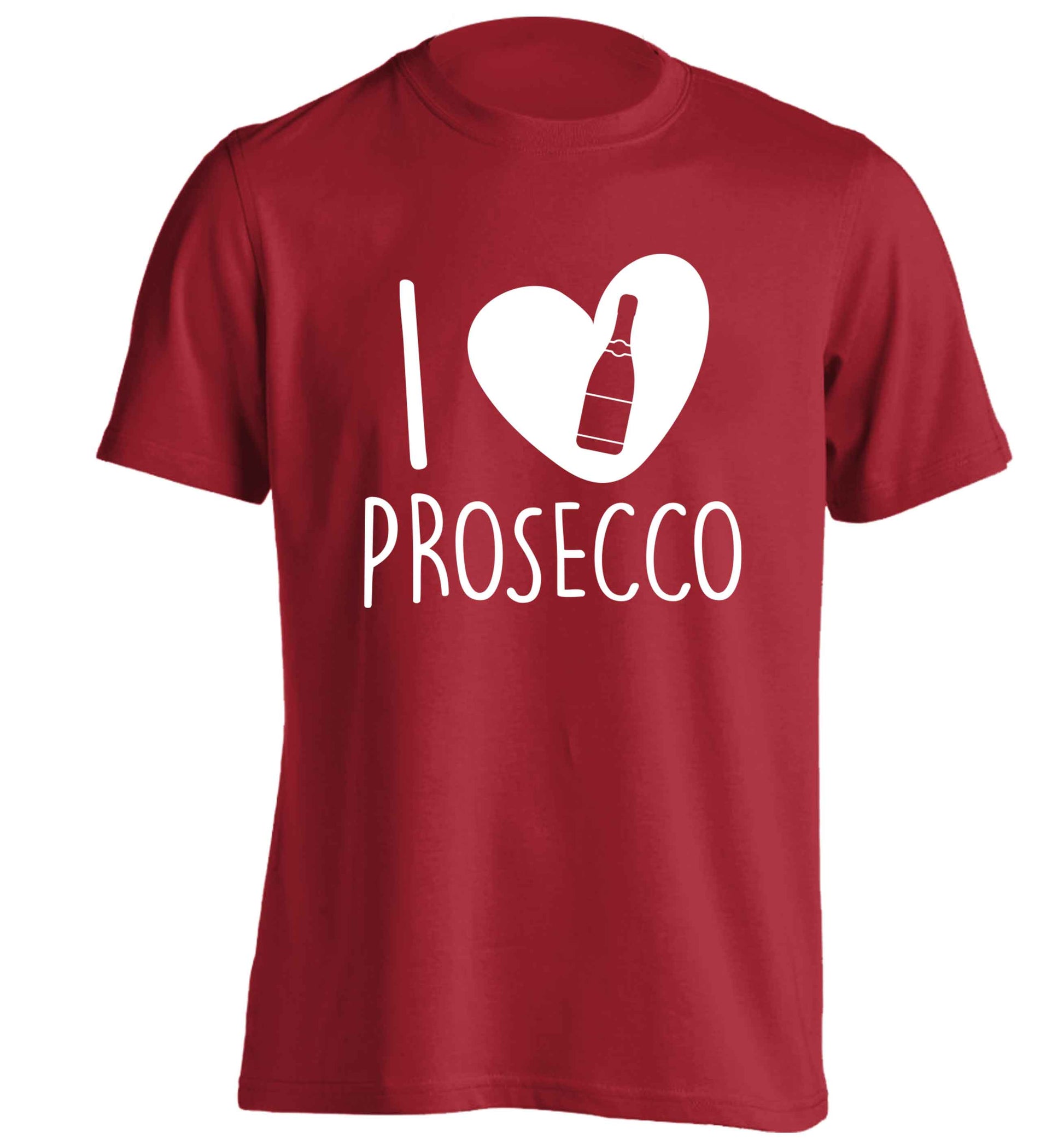 I love prosecco adults unisex red Tshirt 2XL