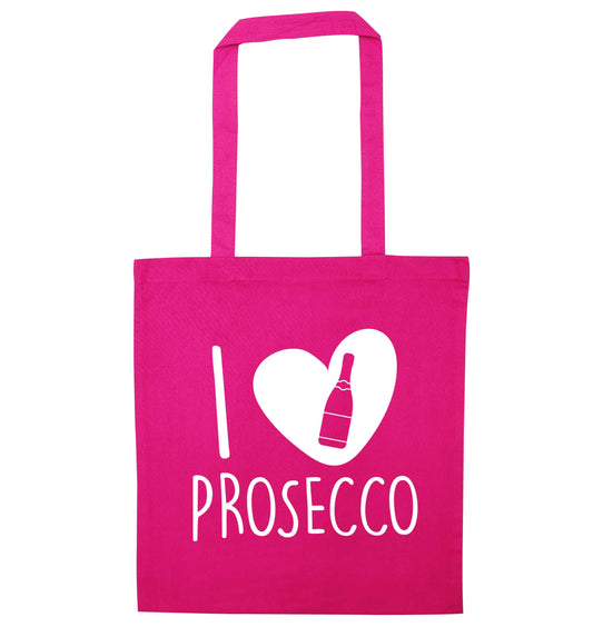 I love prosecco pink tote bag