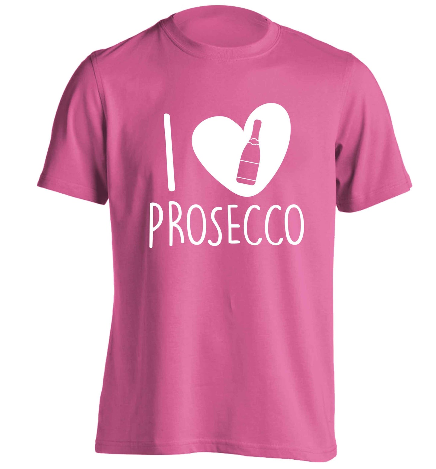 I love prosecco adults unisex pink Tshirt 2XL