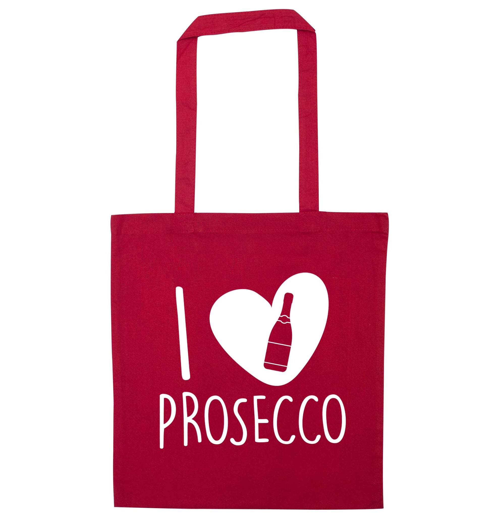I love prosecco red tote bag