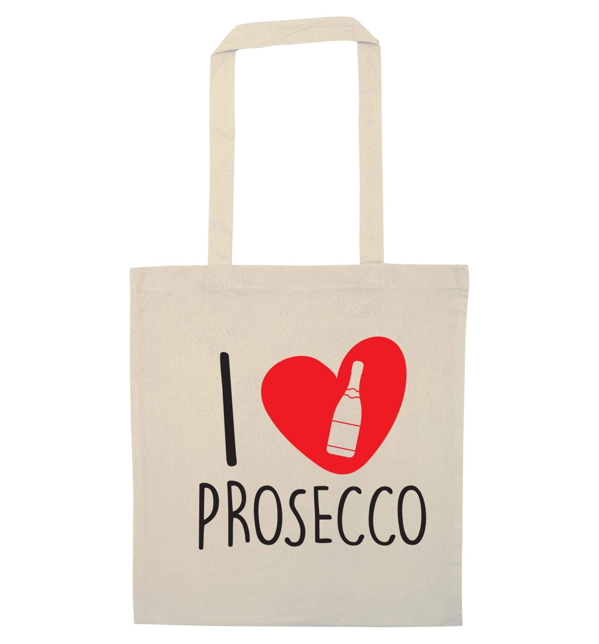 I love prosecco natural tote bag