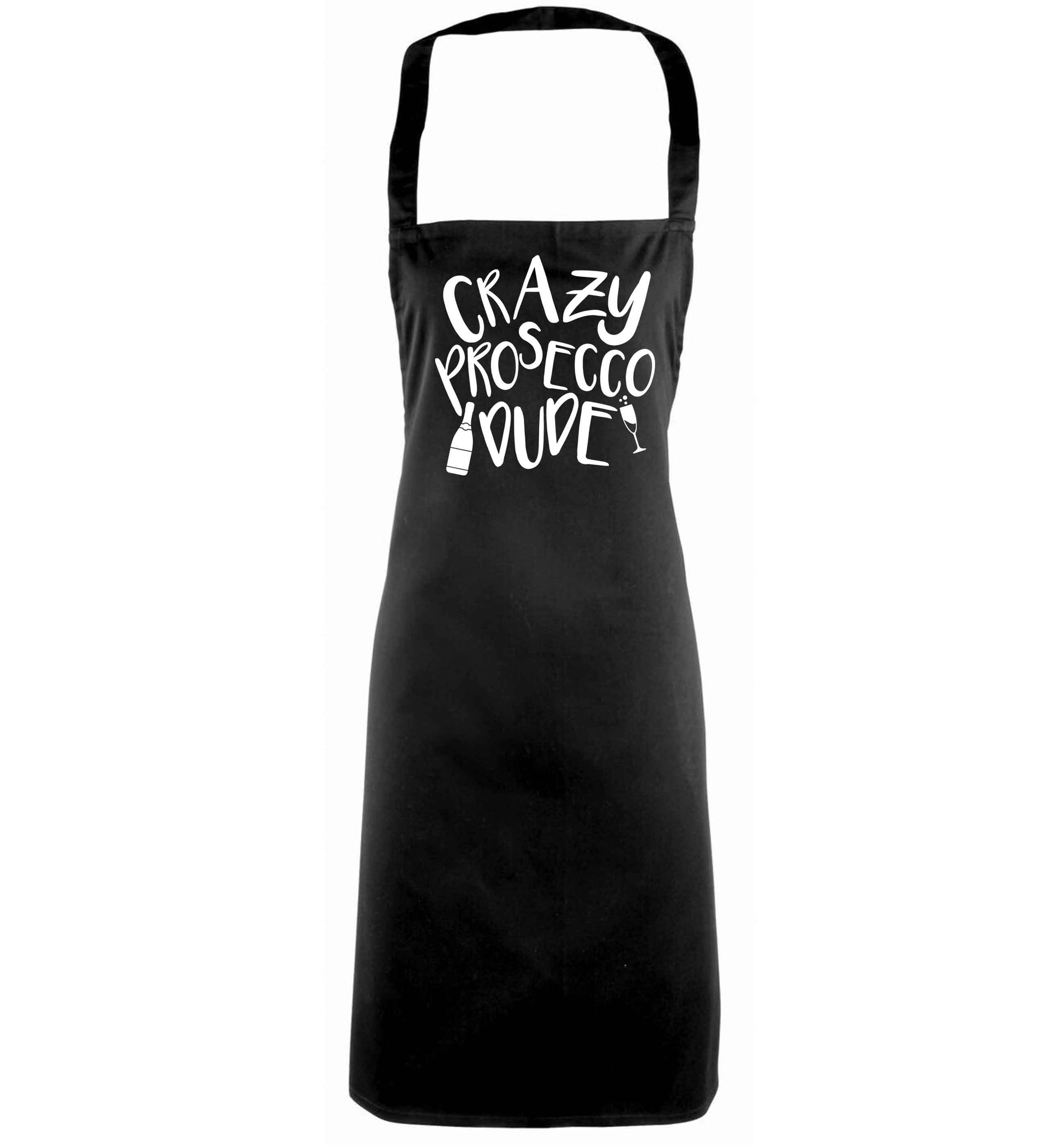 Crazy prosecco dude black apron