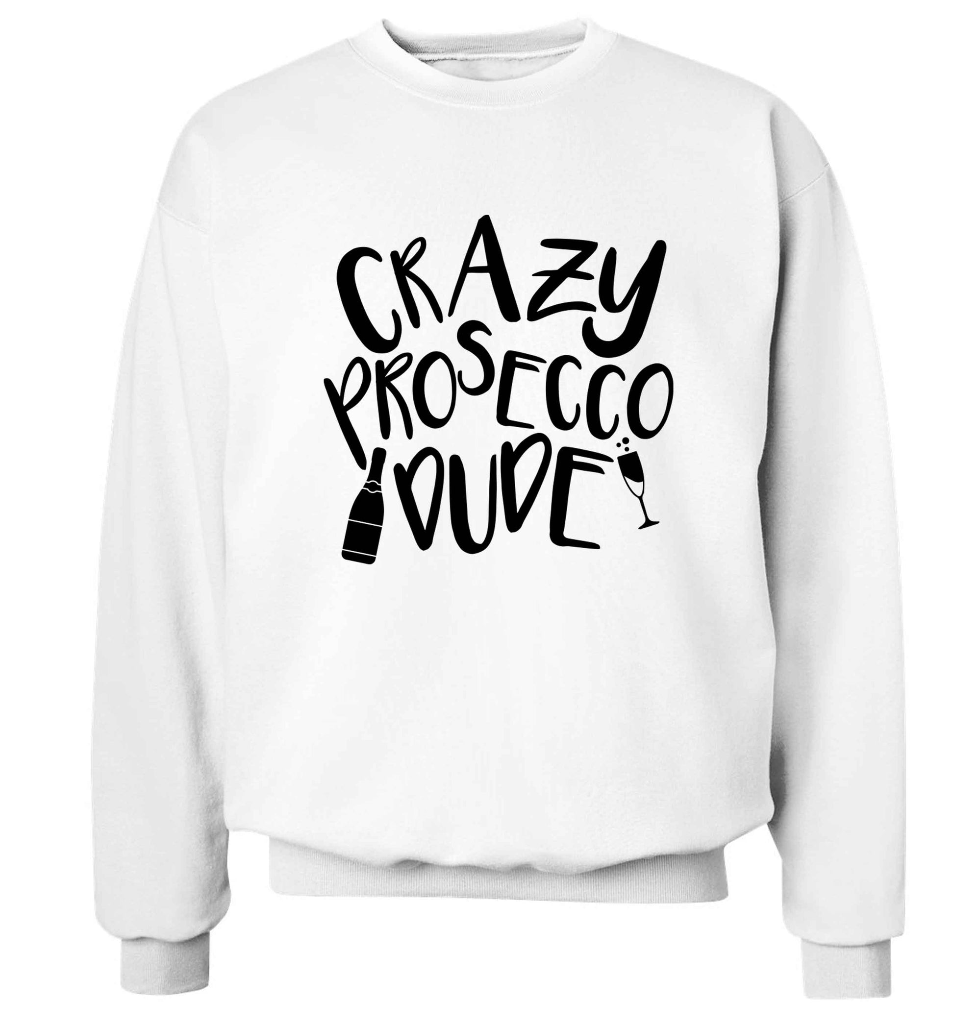 Crazy prosecco dude Adult's unisex white Sweater 2XL