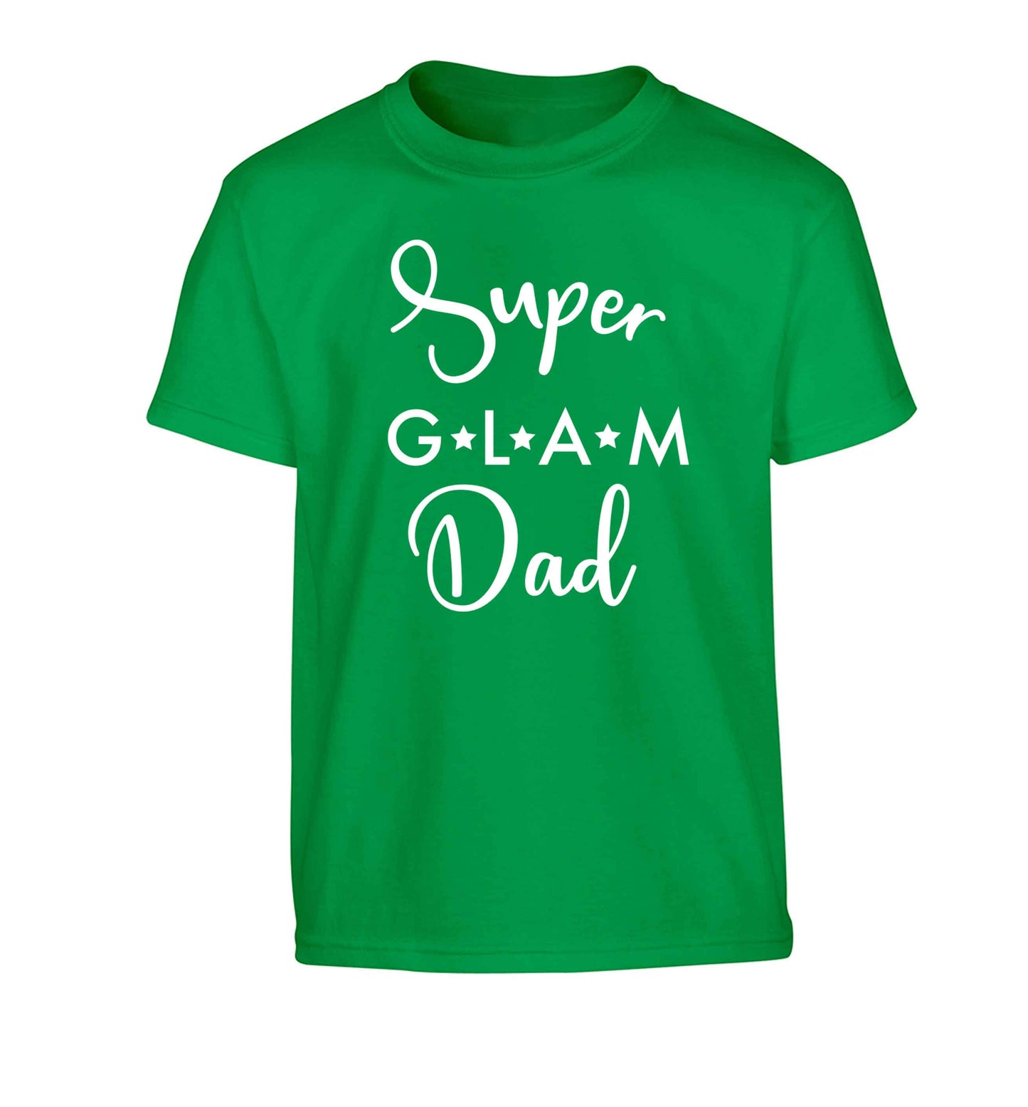 Super glam Dad Children's green Tshirt 12-13 Years