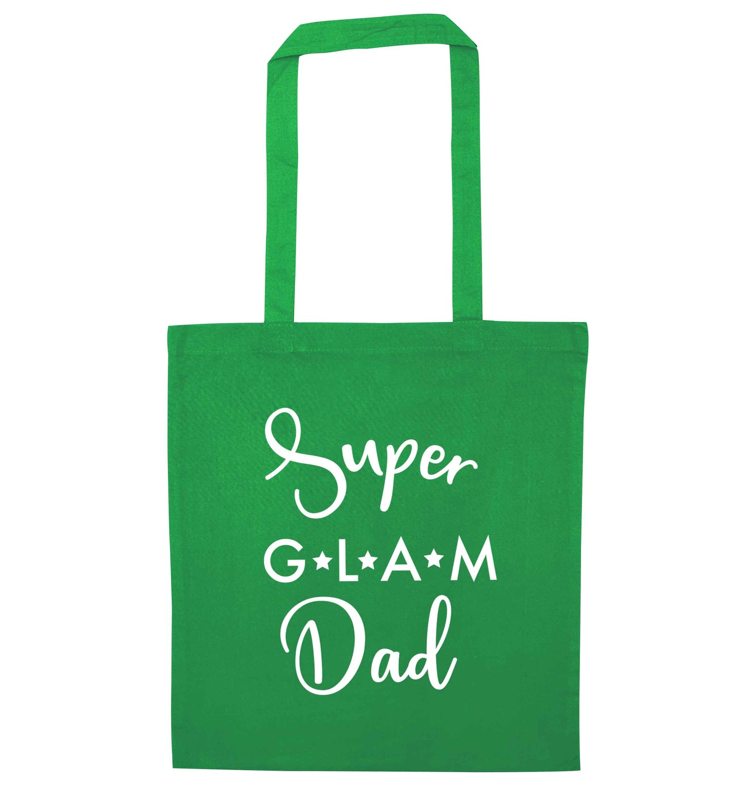 Super glam Dad green tote bag