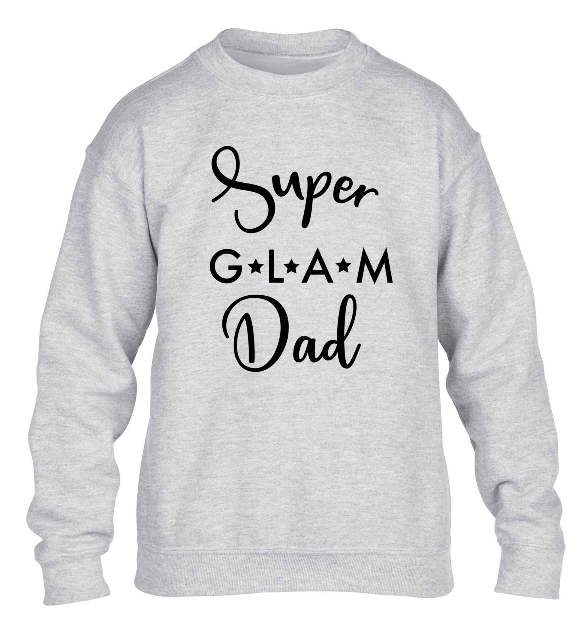 Super glam Dad children's grey sweater 12-13 Years