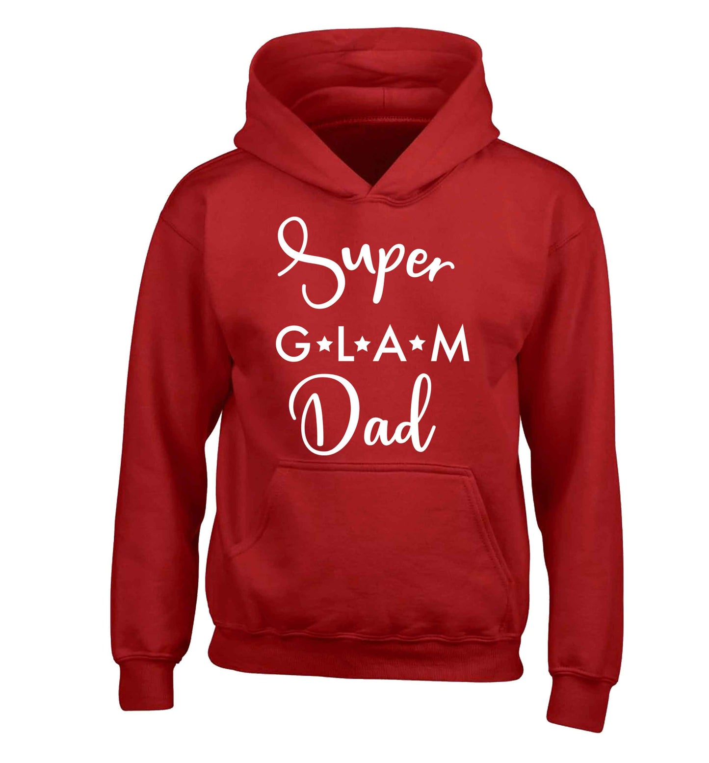 Super glam Dad children's red hoodie 12-13 Years