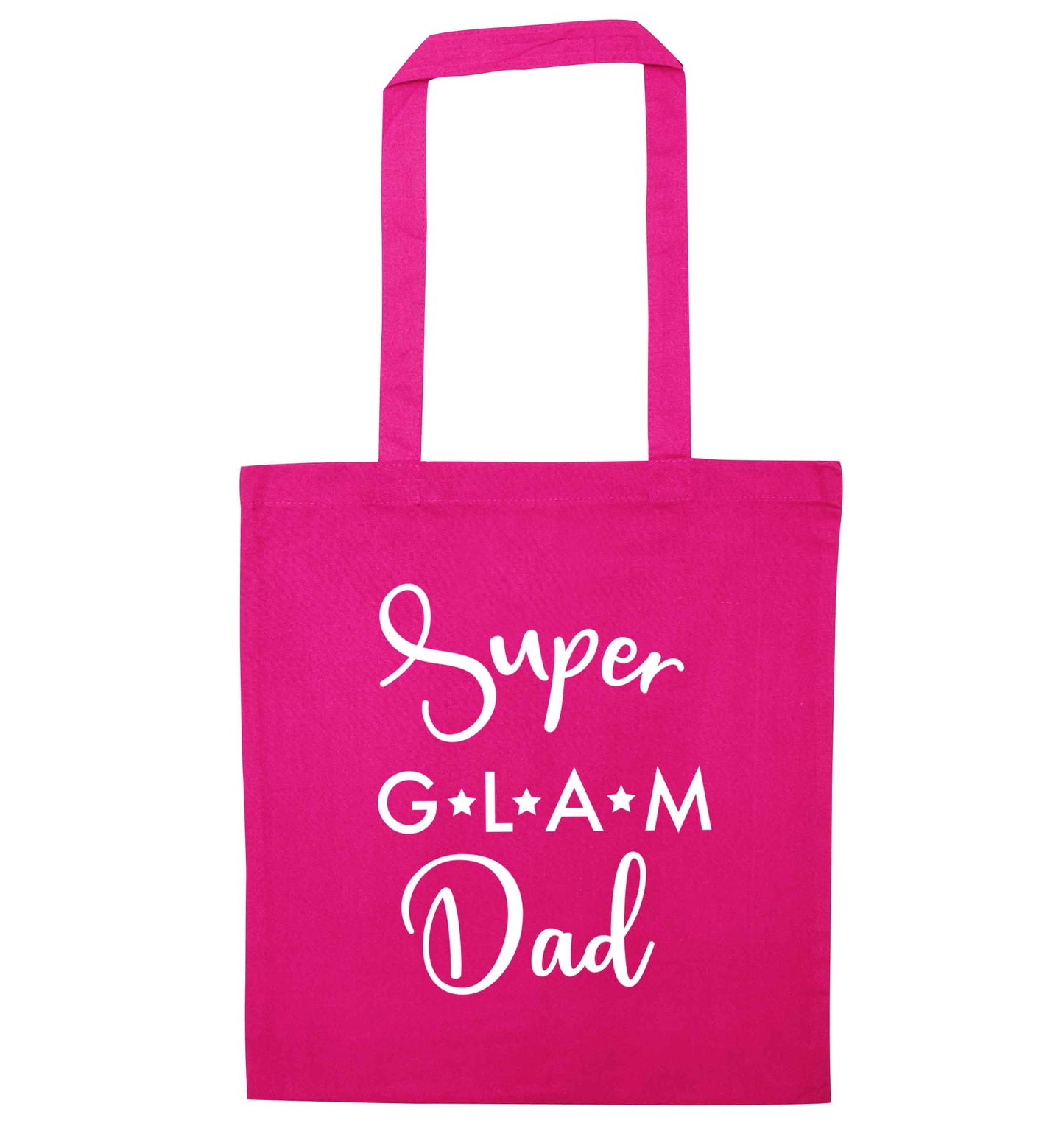 Super glam Dad pink tote bag