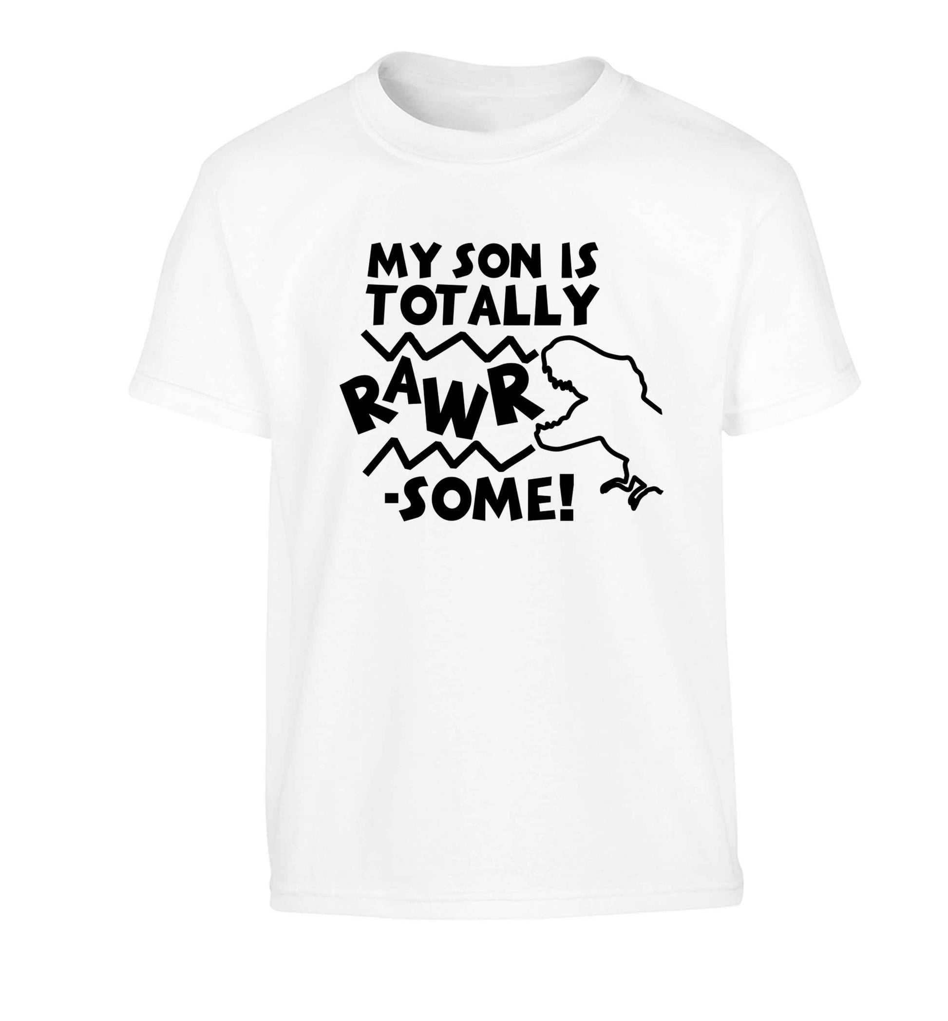 My son is totally rawrsome Children's white Tshirt 12-13 Years