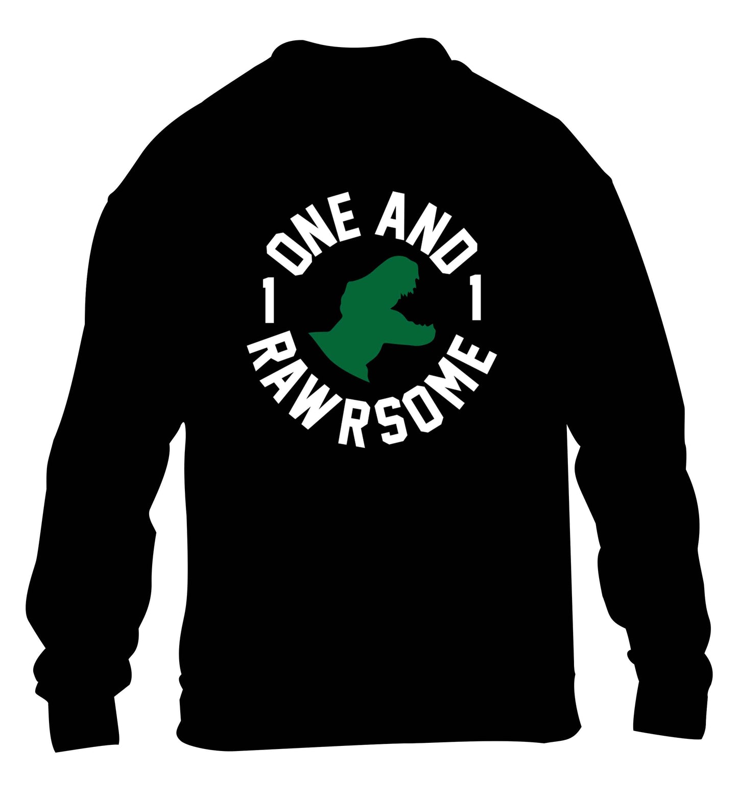 One and Rawrsome children's black sweater 12-13 Years