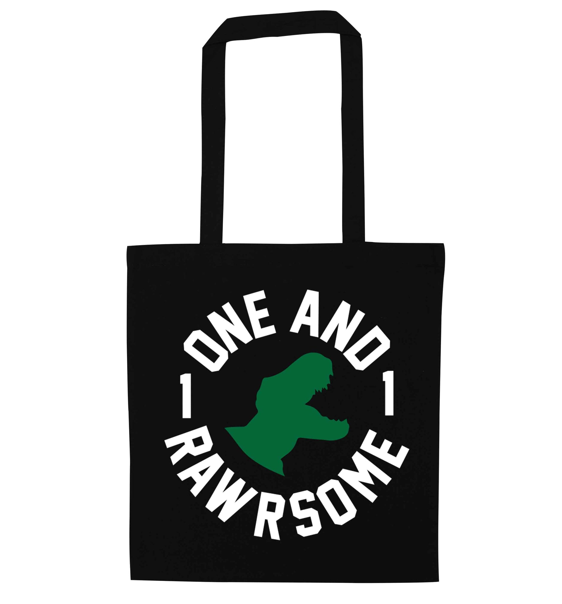 One and Rawrsome black tote bag