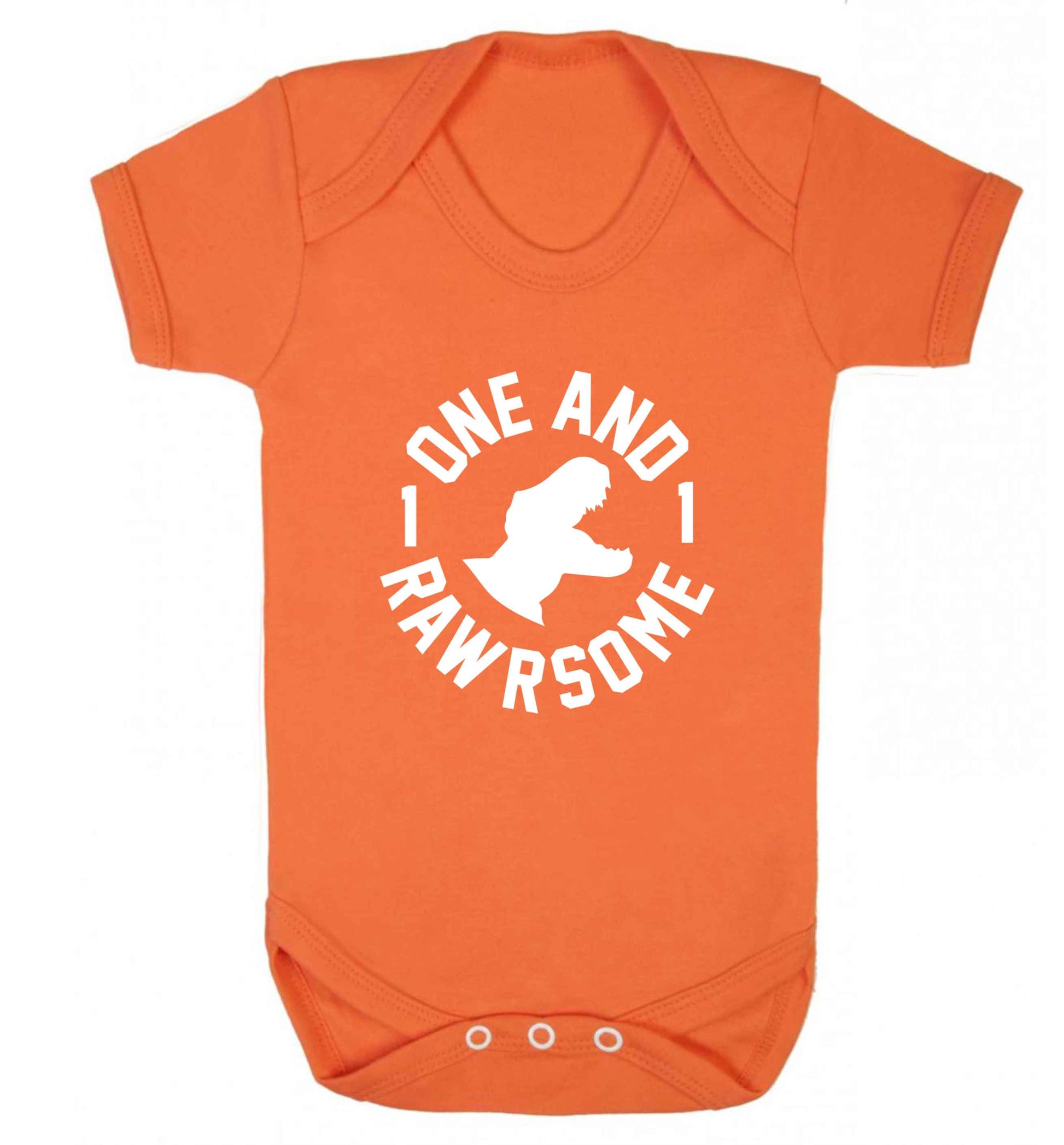 One and Rawrsome baby vest orange 18-24 months