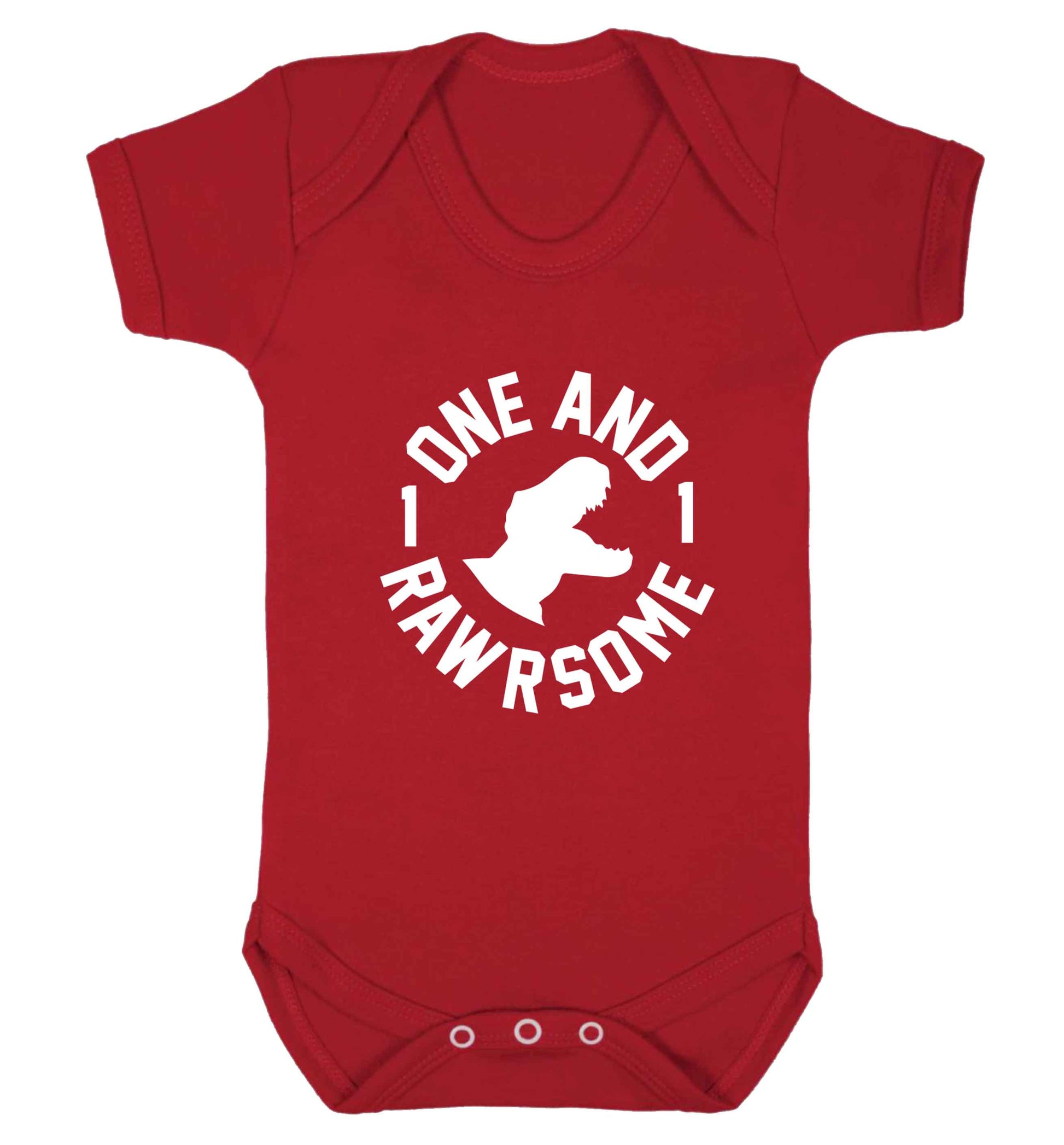 One and Rawrsome baby vest red 18-24 months