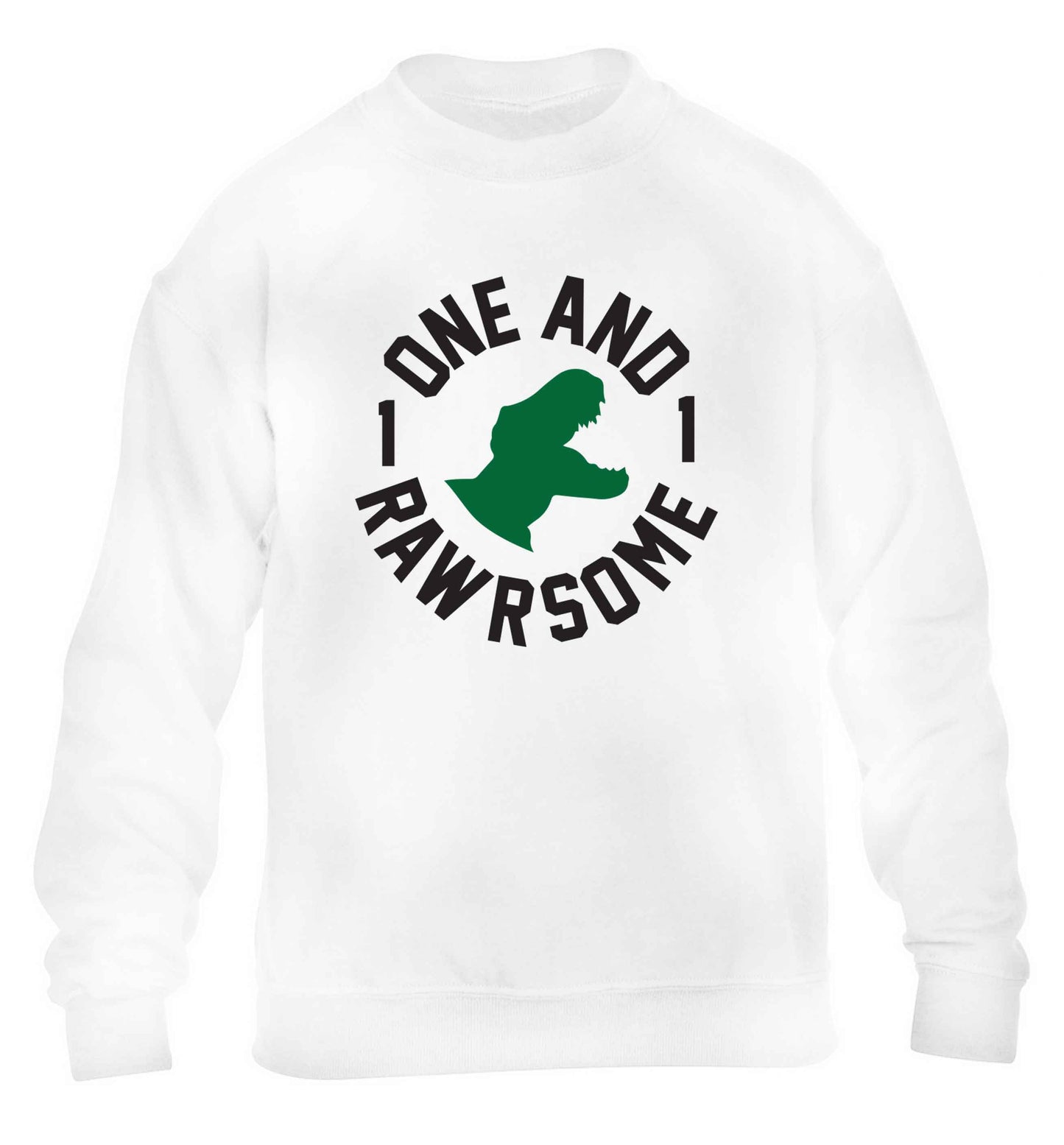 One and Rawrsome children's white sweater 12-13 Years