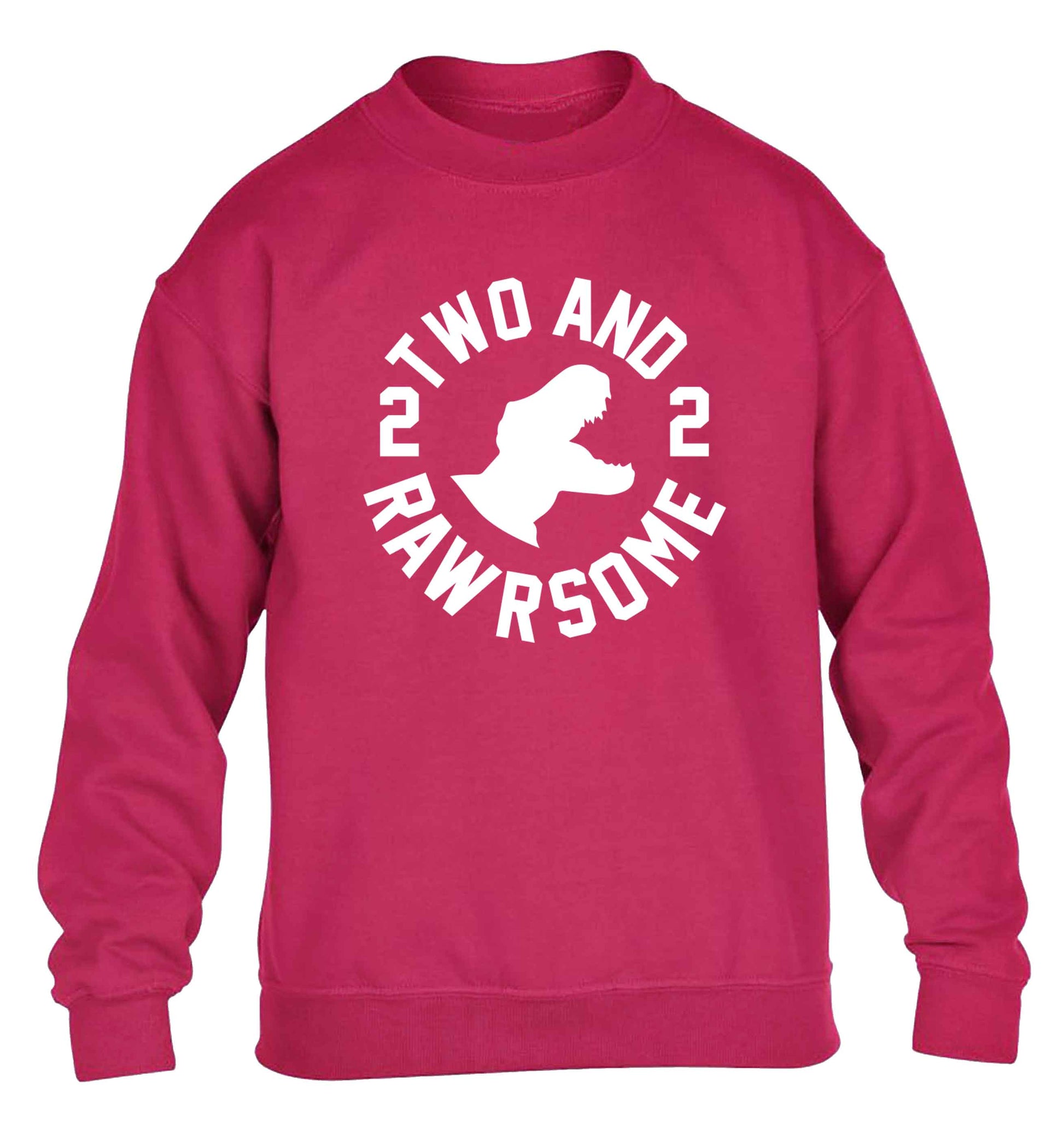 Two and rawrsome children's pink sweater 12-13 Years