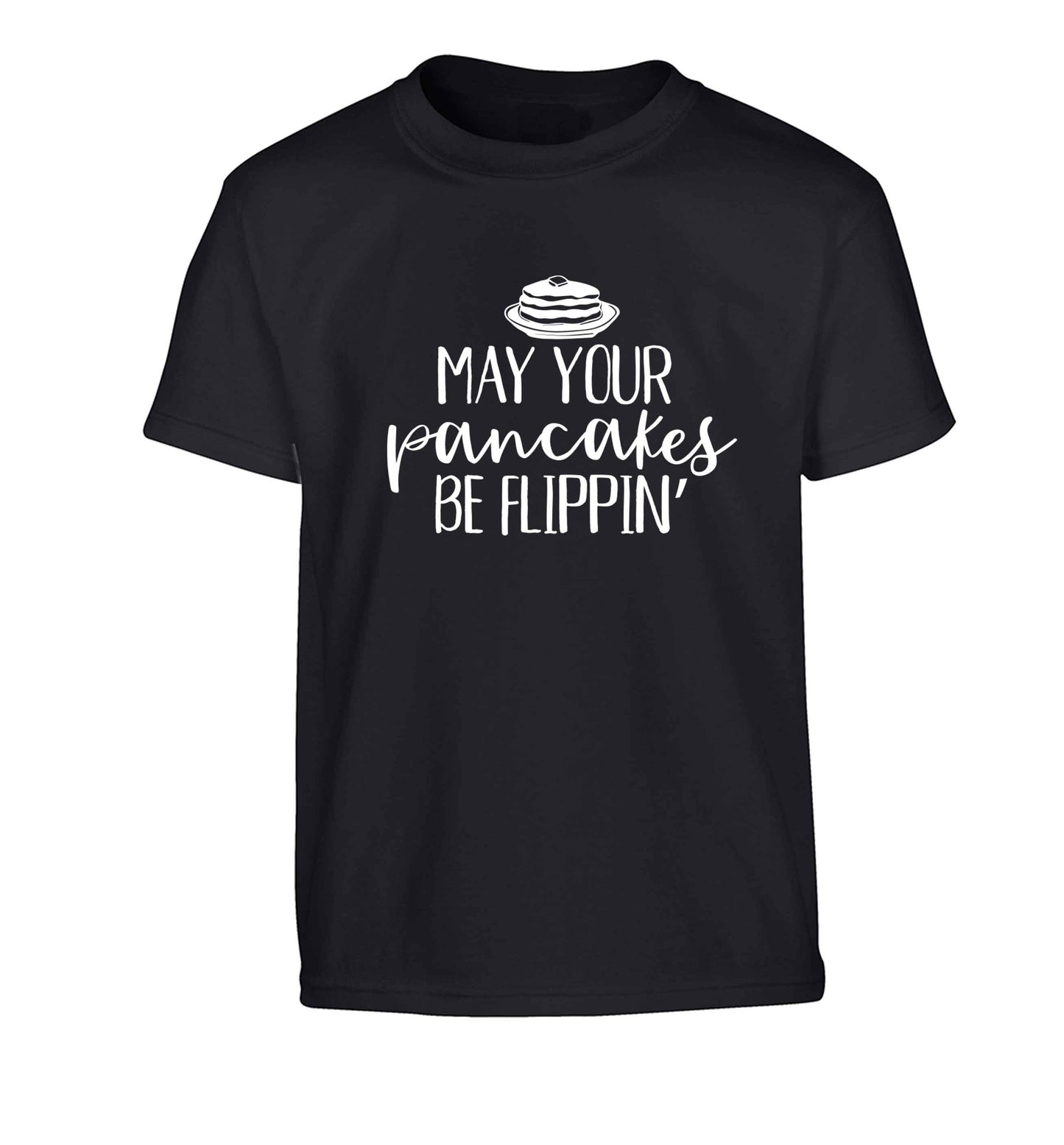 May your pancakes be flippin' Children's black Tshirt 12-13 Years