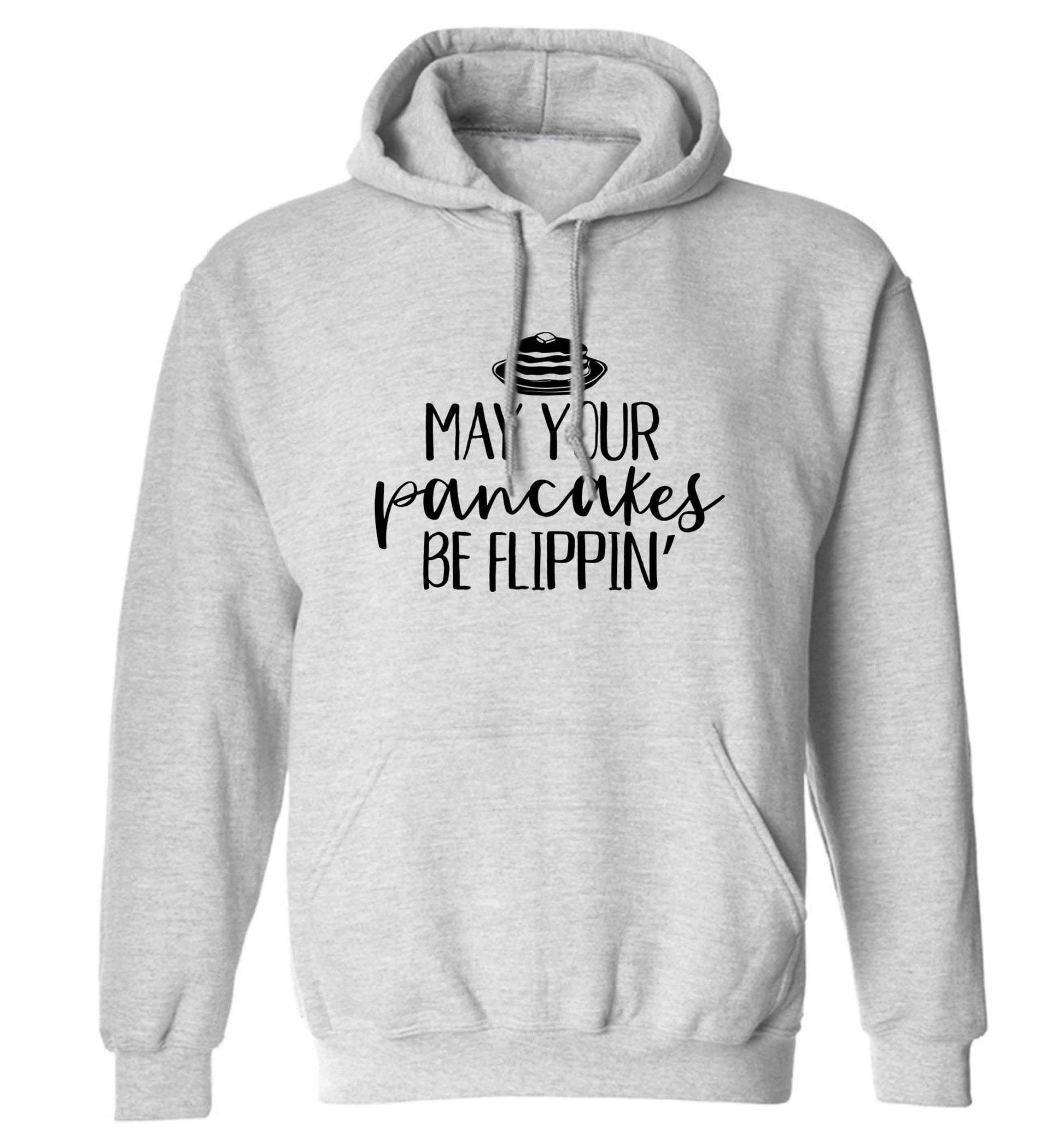 May your pancakes be flippin' adults unisex grey hoodie 2XL