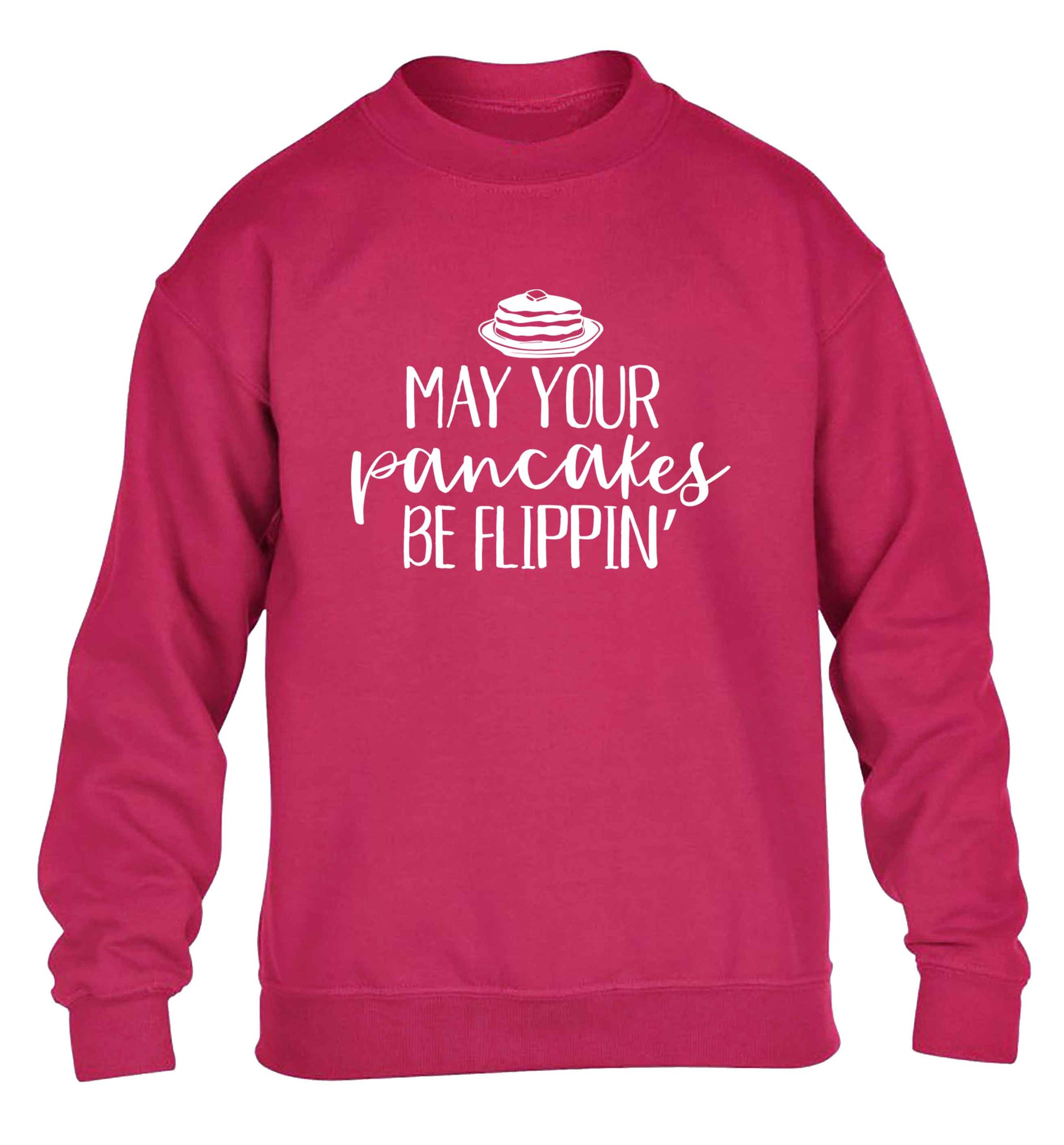 May your pancakes be flippin' children's pink sweater 12-13 Years
