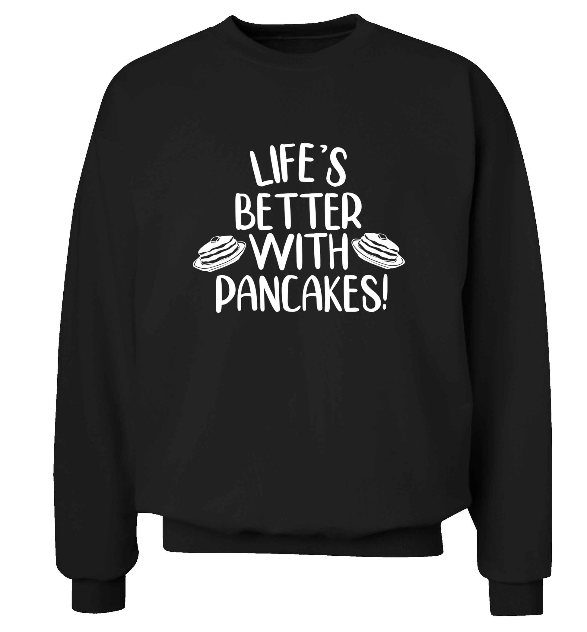 Life's better with pancakes adult's unisex black sweater 2XL
