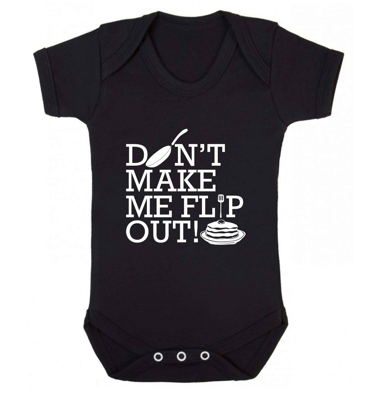 Don't make me flip out baby vest black 18-24 months