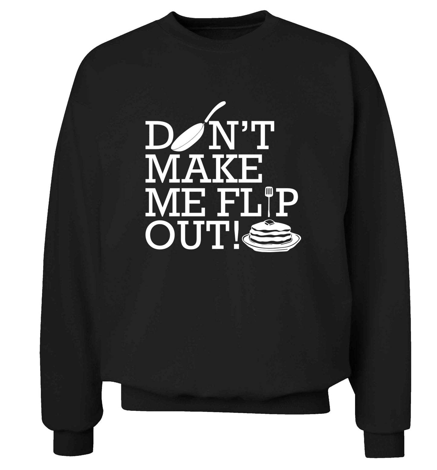 Don't make me flip out adult's unisex black sweater 2XL